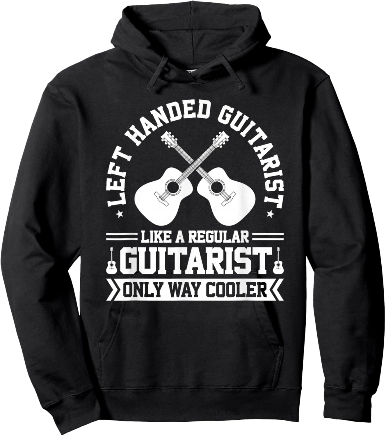 Lefty Guitar Left Handed Guitarist Hoodie - Hoodie | Black