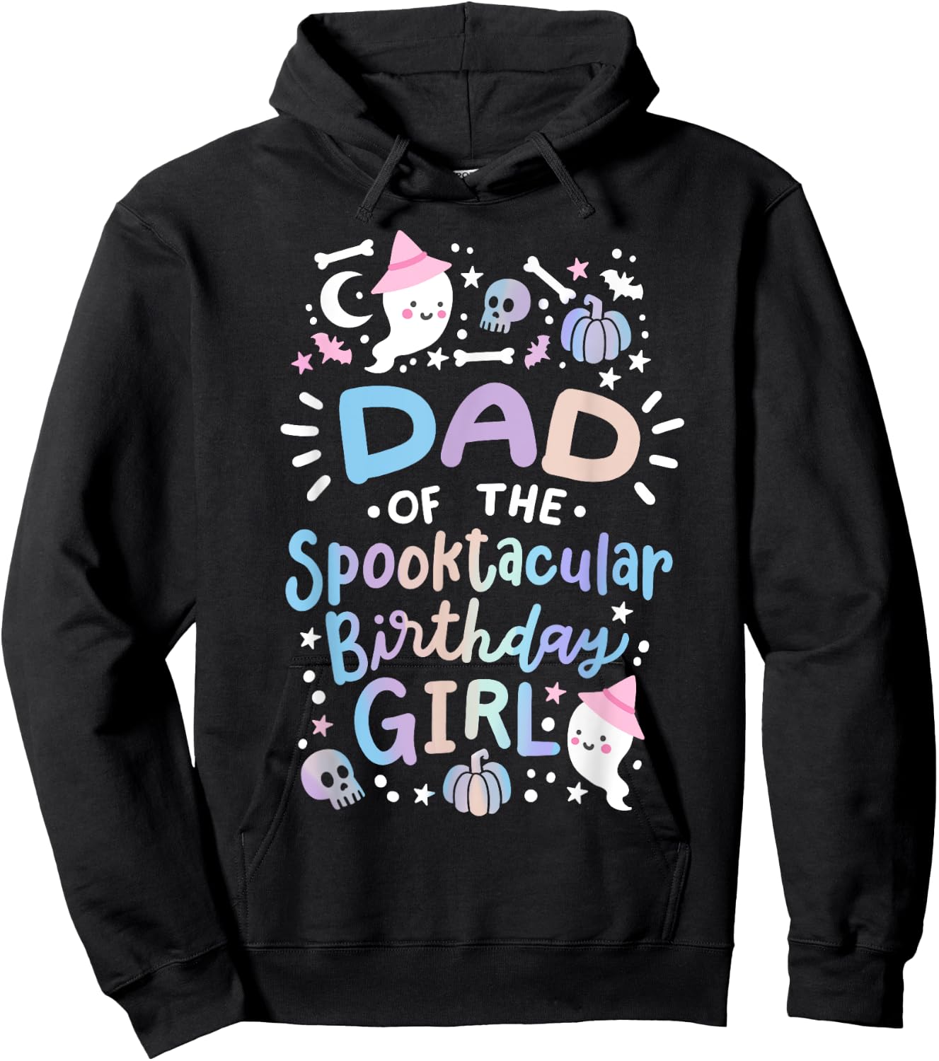 Dad of the Spooktacular Birthday Girl Halloween Family Hoodie - Hoodie | Black