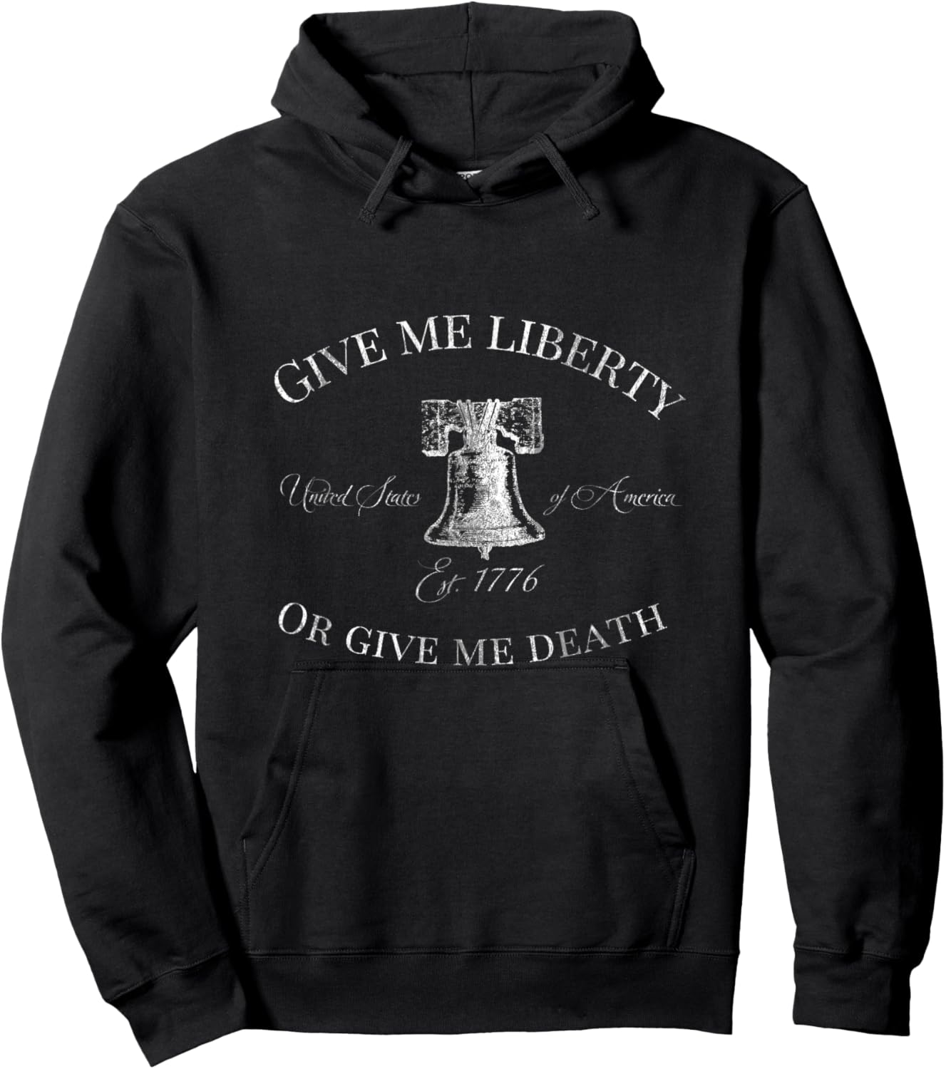 Give Me Liberty or Give Me Death Liberty Bell USA America Hoodie - Hoodie | Black