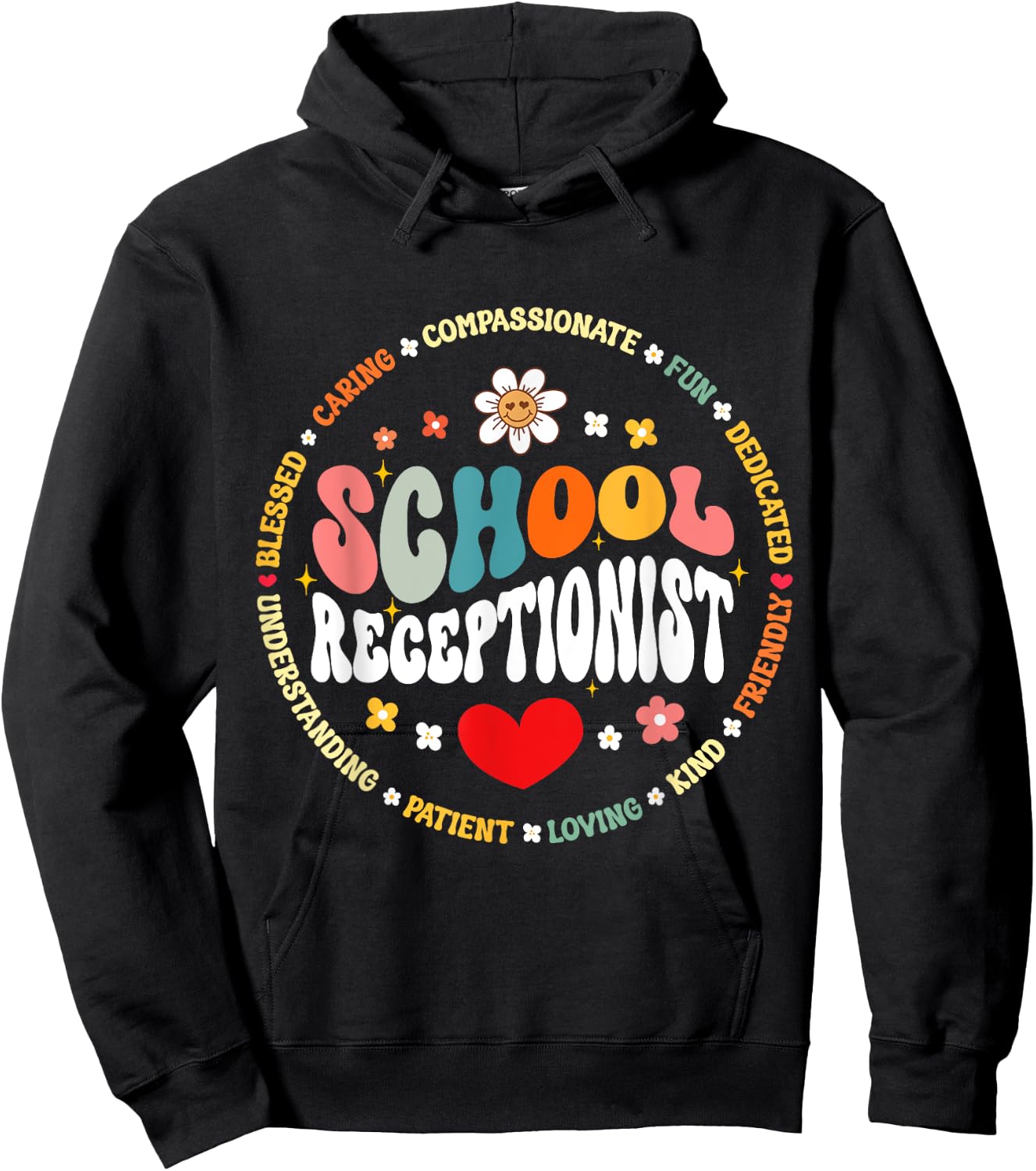 School Receptionist Secretary Admin Appreciation Office Hoodie - Hoodie | Black