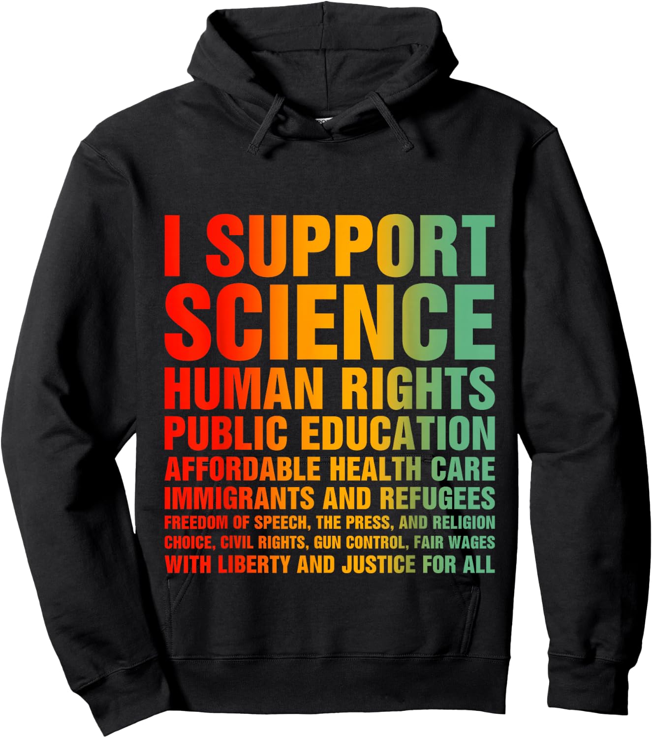 I Support Progressive Liberal Democratic Causes Hoodie - Hoodie | Black