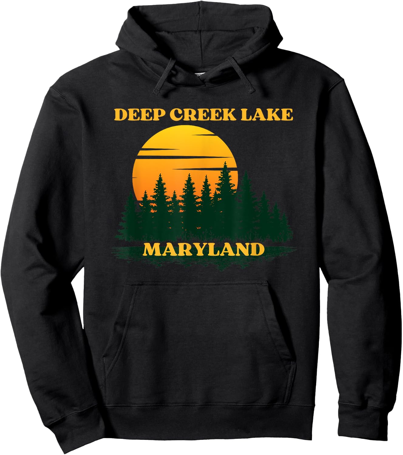Deep Creek Lake Maryland Hoodie - Hoodie | Black