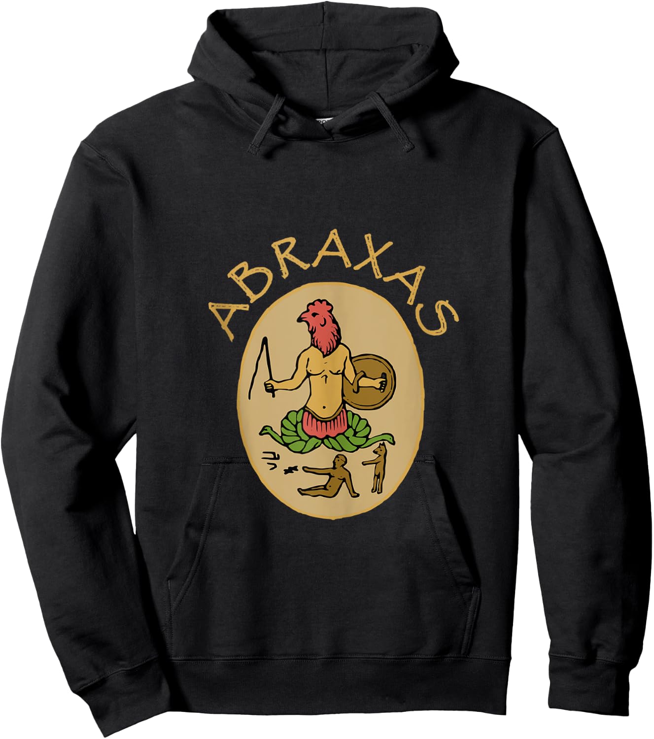 Abraxas Gnostic God Talisman Gnostic Color Graphic Hoodie - Hoodie | Black