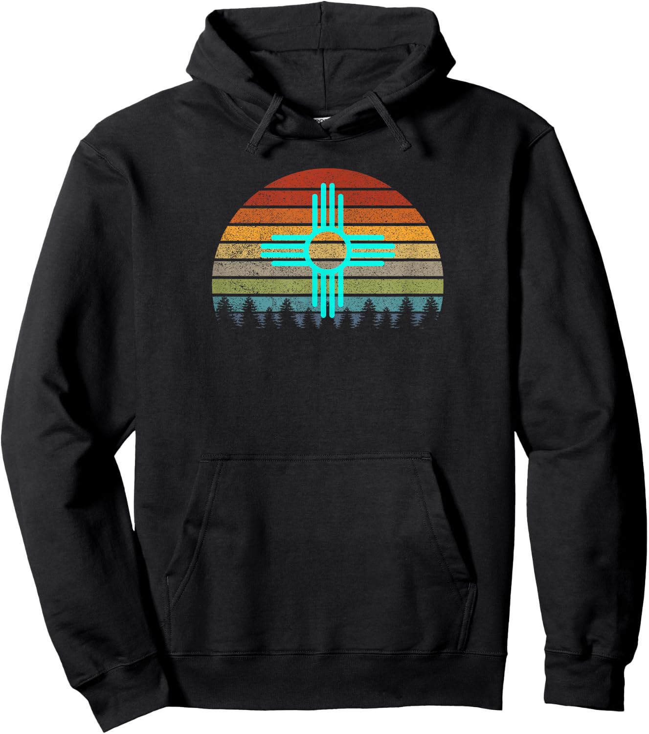 Zia Shirt Women Men New Mexico Gift Vintage Retro Zia Symbol Hoodie - Hoodie | Black
