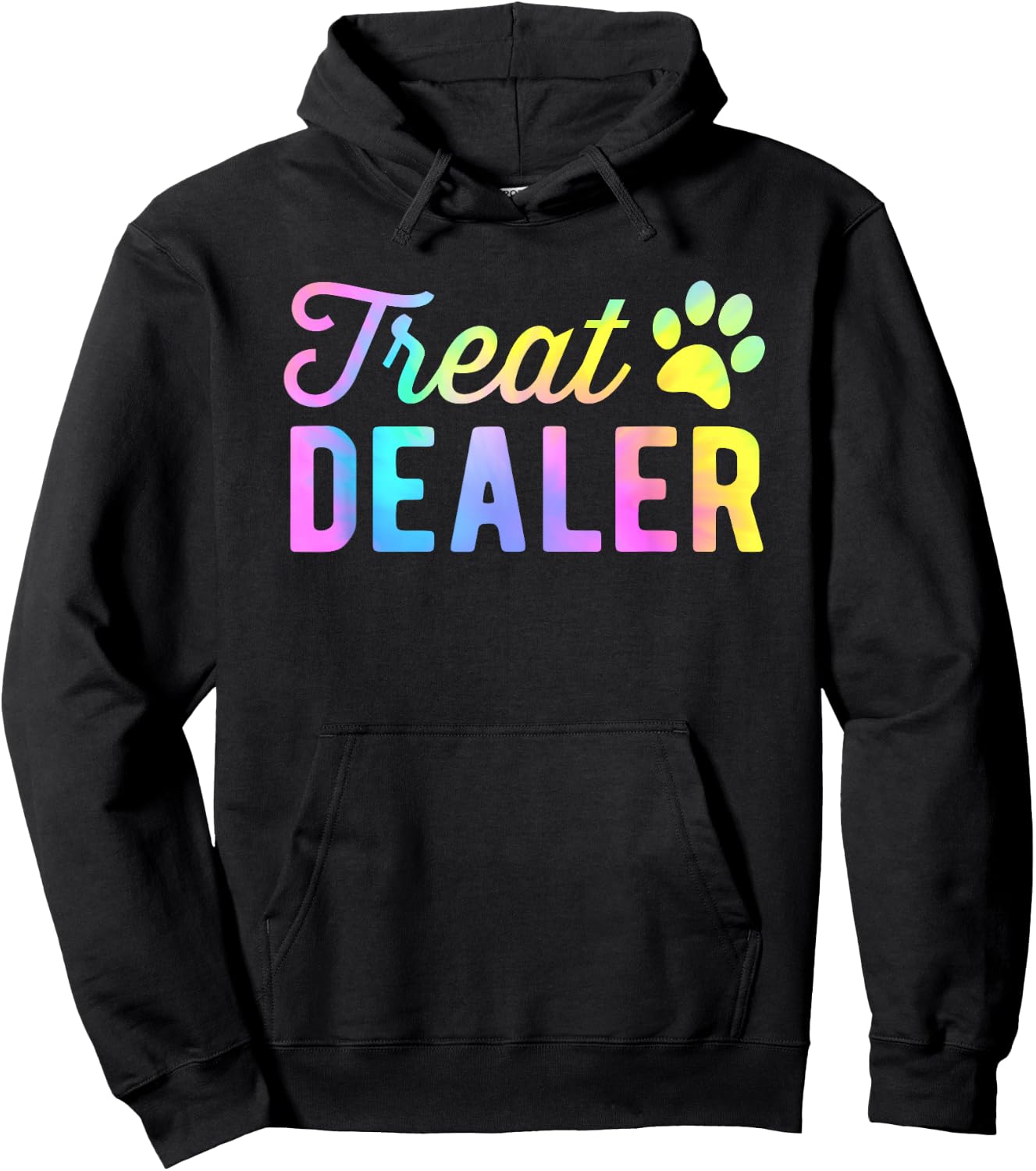 Dog Treat Dealer Dog Owner Dog Treats Tie Dye Dog Lover Hoodie - Hoodie | Black