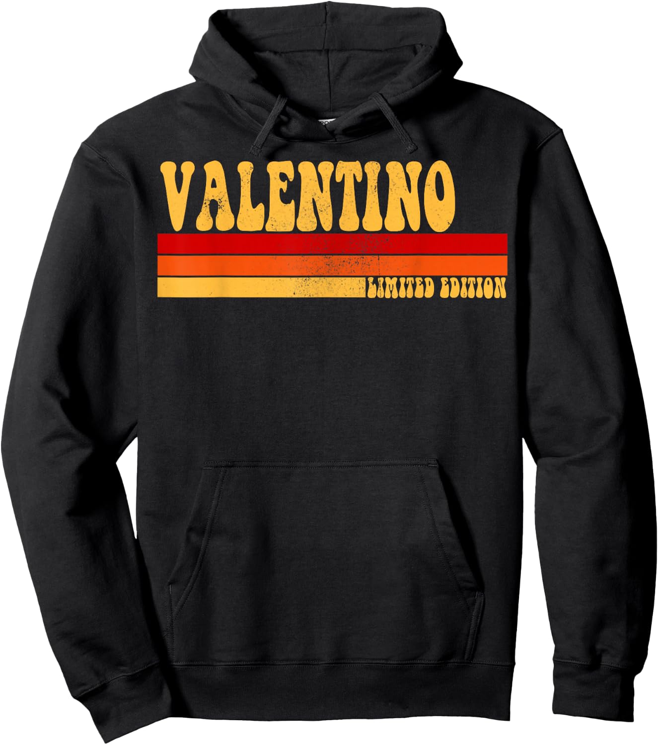 VALENTINO Name Personalized Idea Men Retro Vintage VALENTINO Hoodie - Hoodie | Black