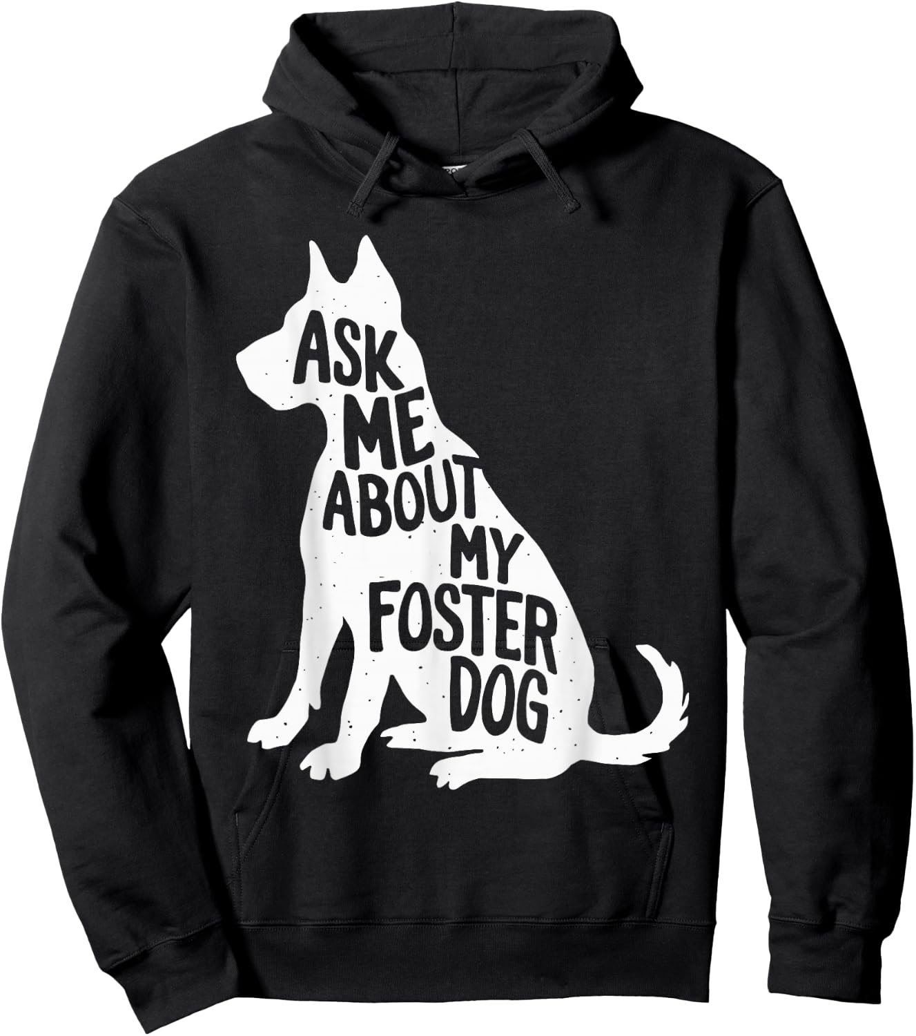 Ask Me About My Foster Dog Men Women Girls Kids Hoodie - Hoodie | Black