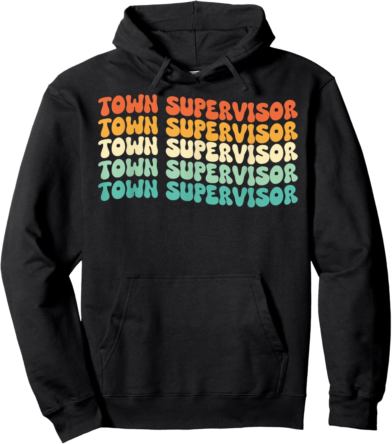 Groovy Town Supervisor Job Title Hoodie - Hoodie | Black
