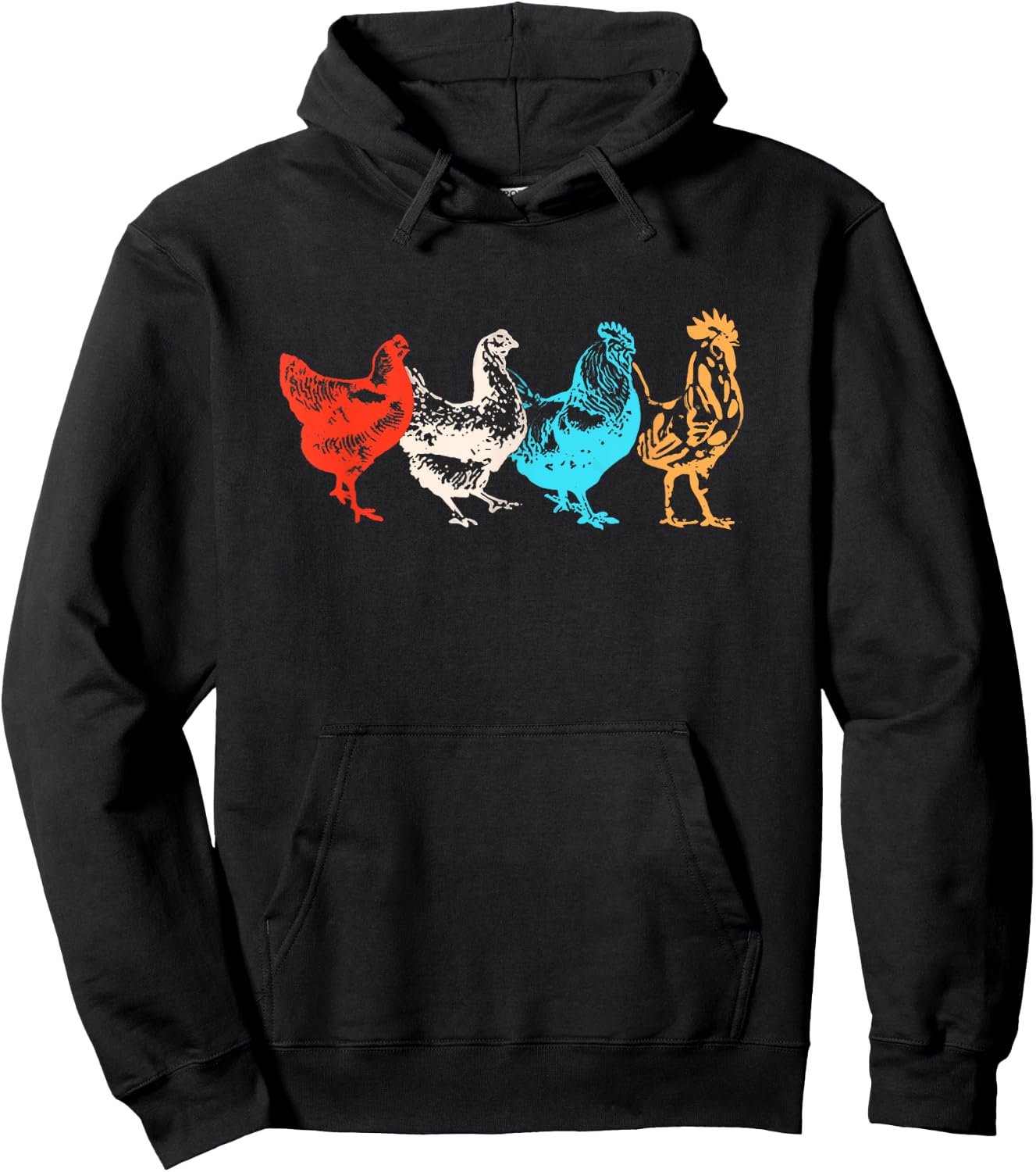 Chicken Shirt Women Girl Farm Funny Chicken Graphic Hoodie - Hoodie | Black