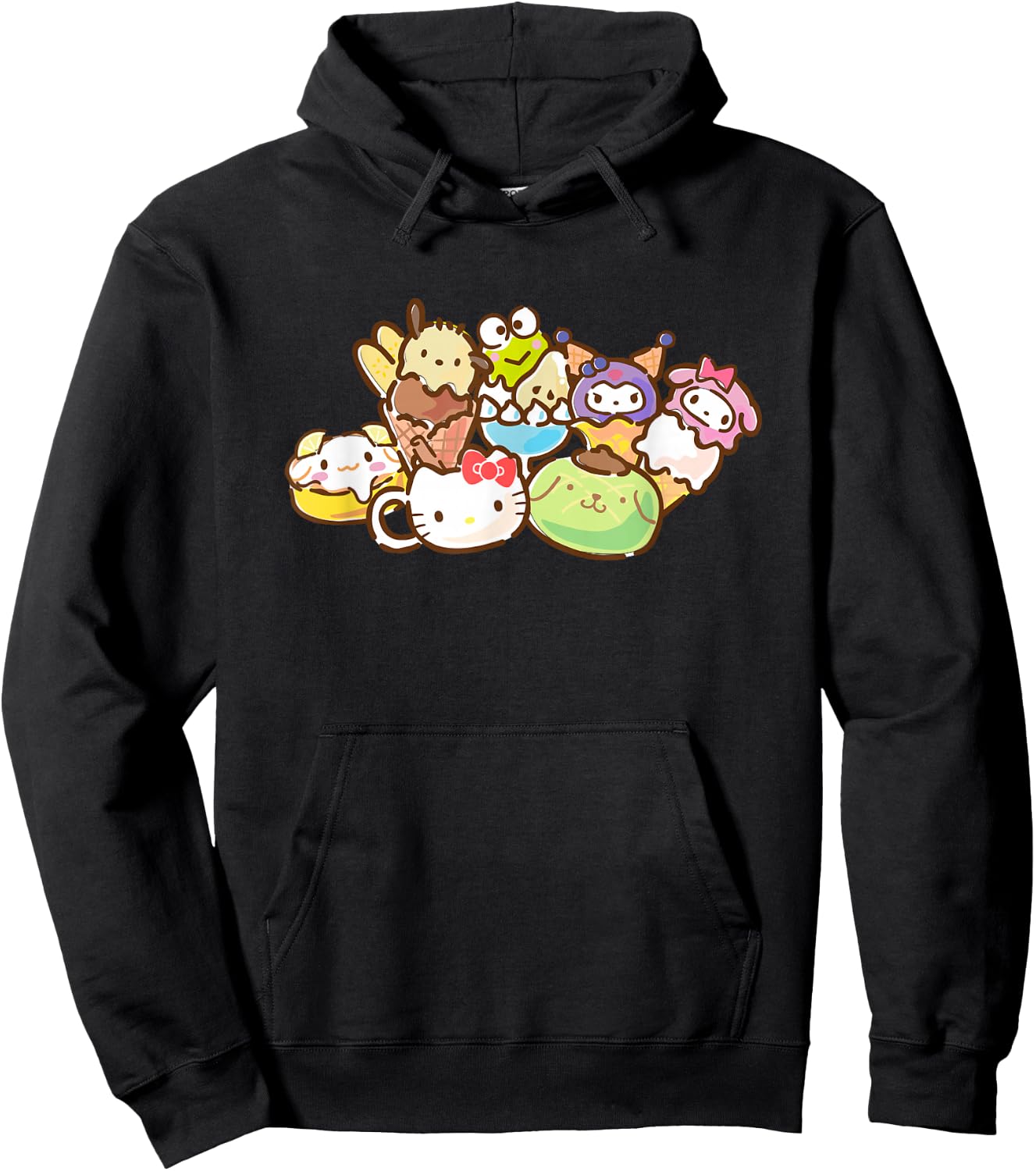 Hello Kitty and Friends Snacks Hoodie - Hoodie | Black