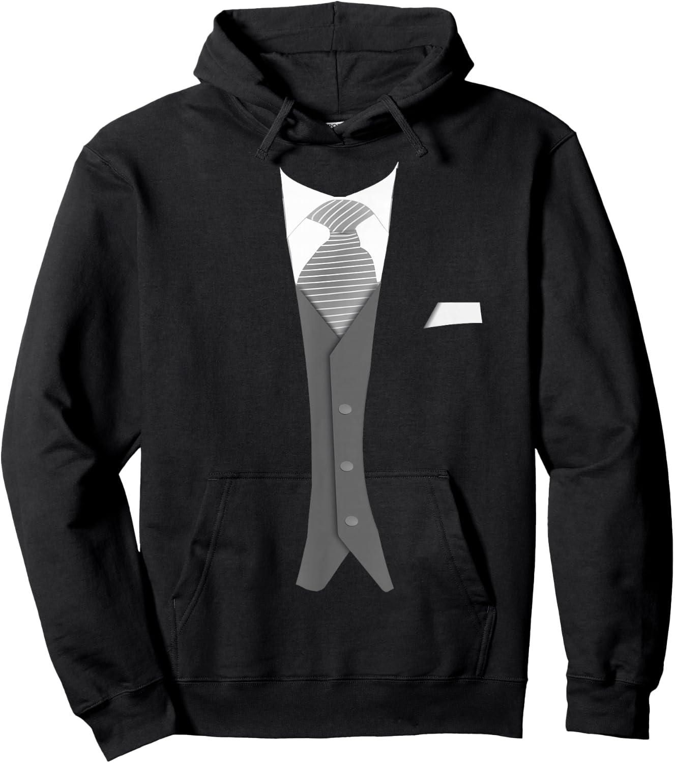 3 Piece Suit Funny Hoodie - Hoodie | Black
