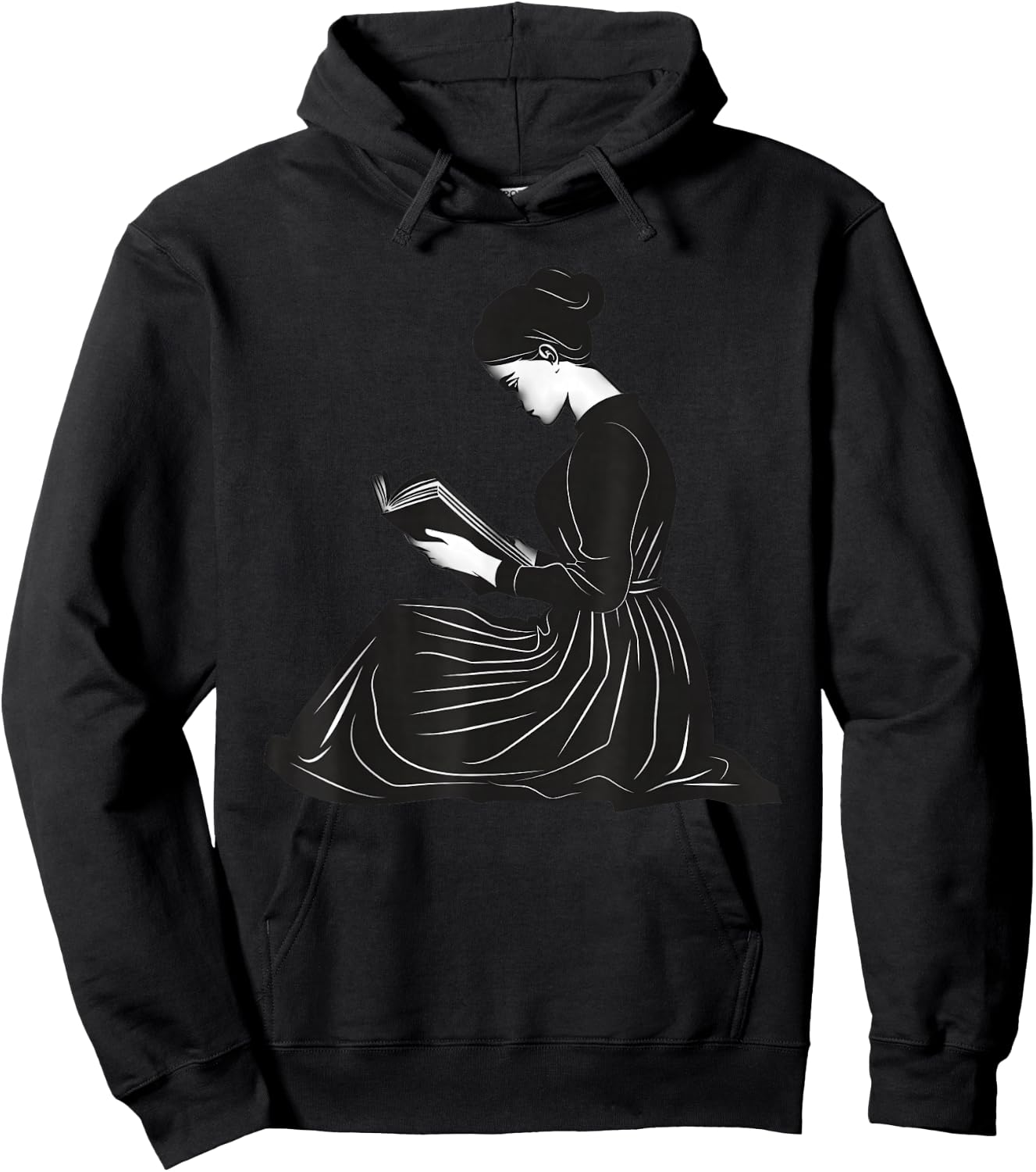 Emily Dickinson Reading A Book Hoodie - Hoodie | Black