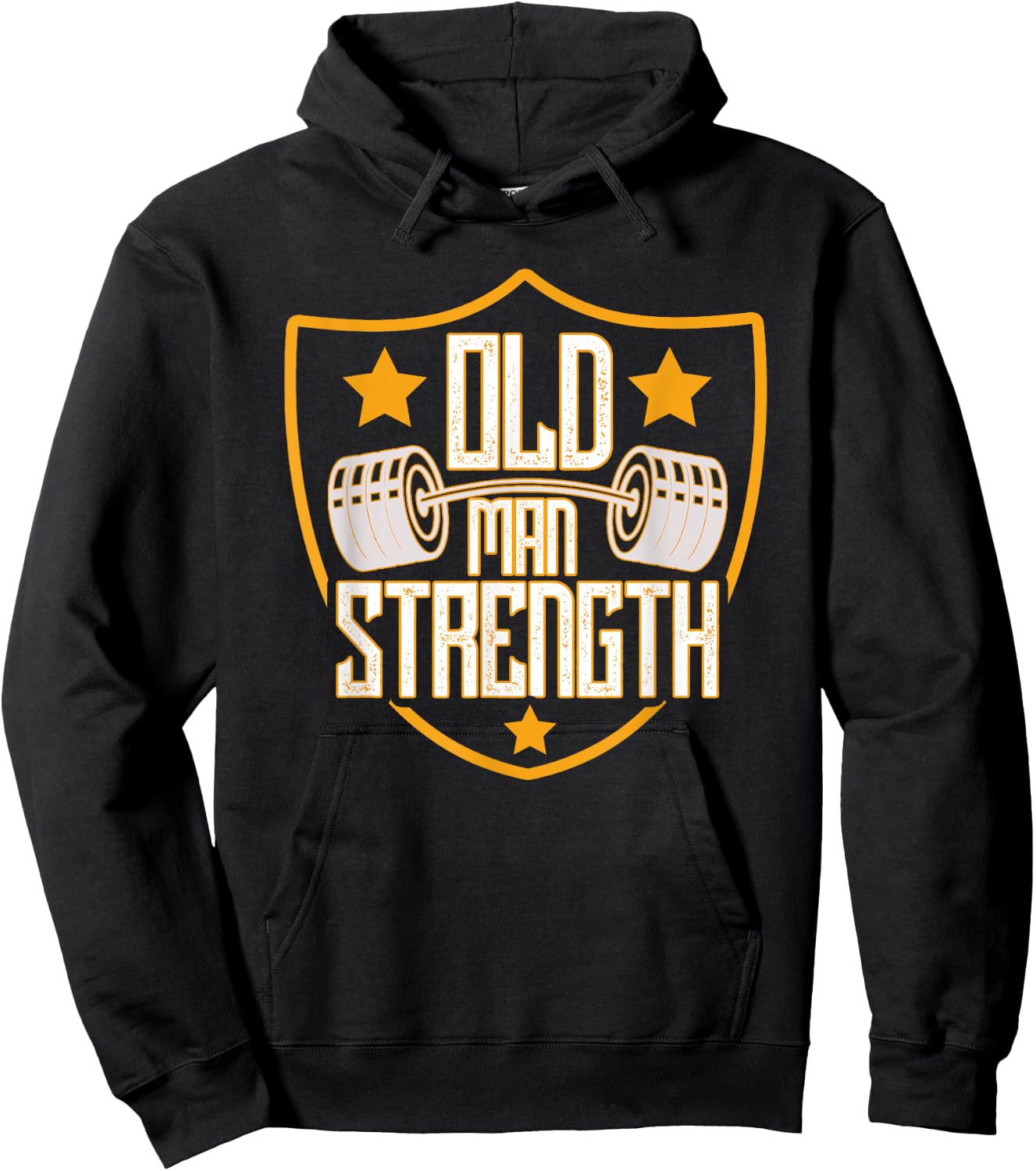 Old Man Strength Gym Father's Day Gift Dad Hoodie - Hoodie | Black