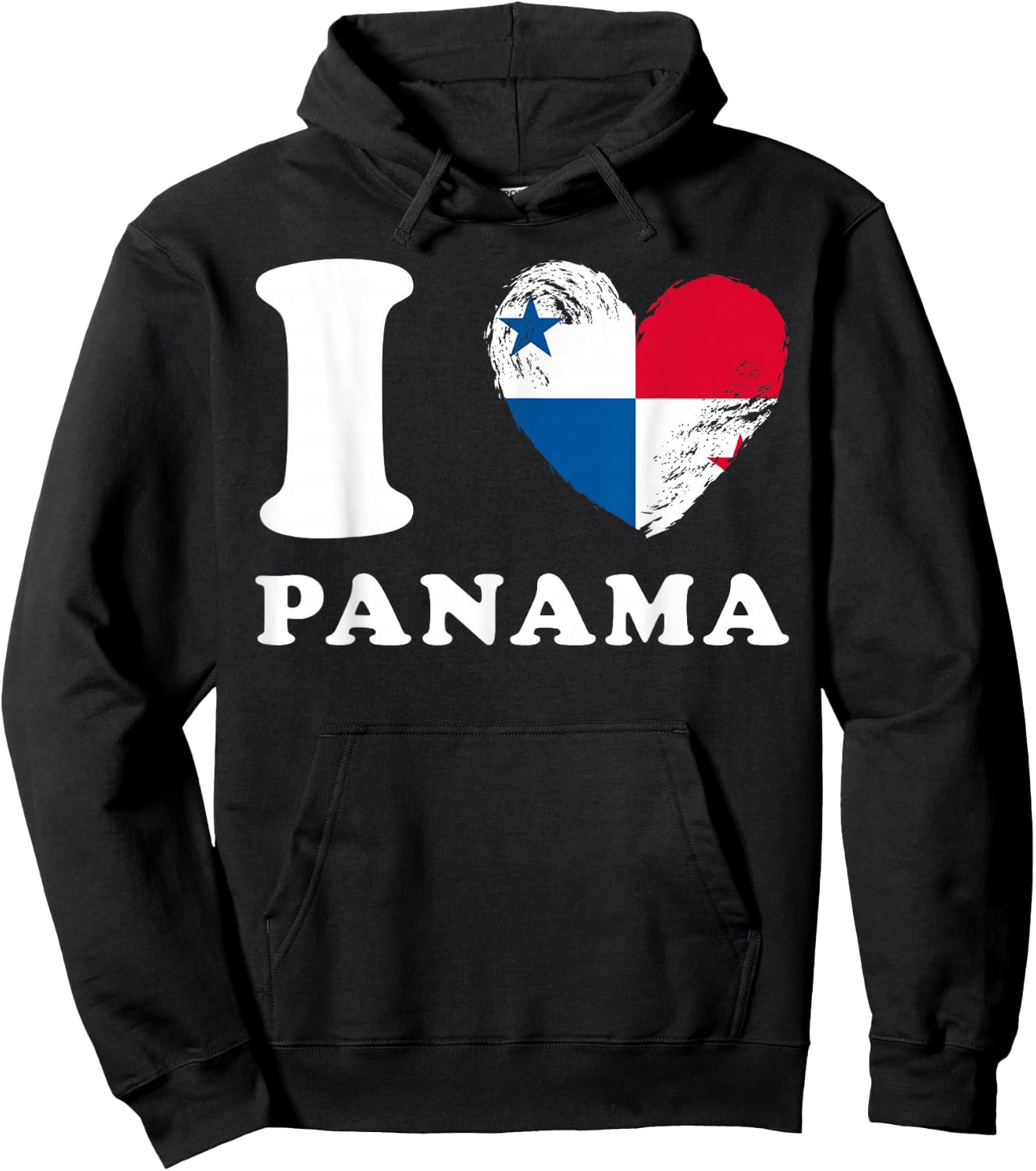I Love Panama - Heart Flag Panama Hoodie - Hoodie | Black