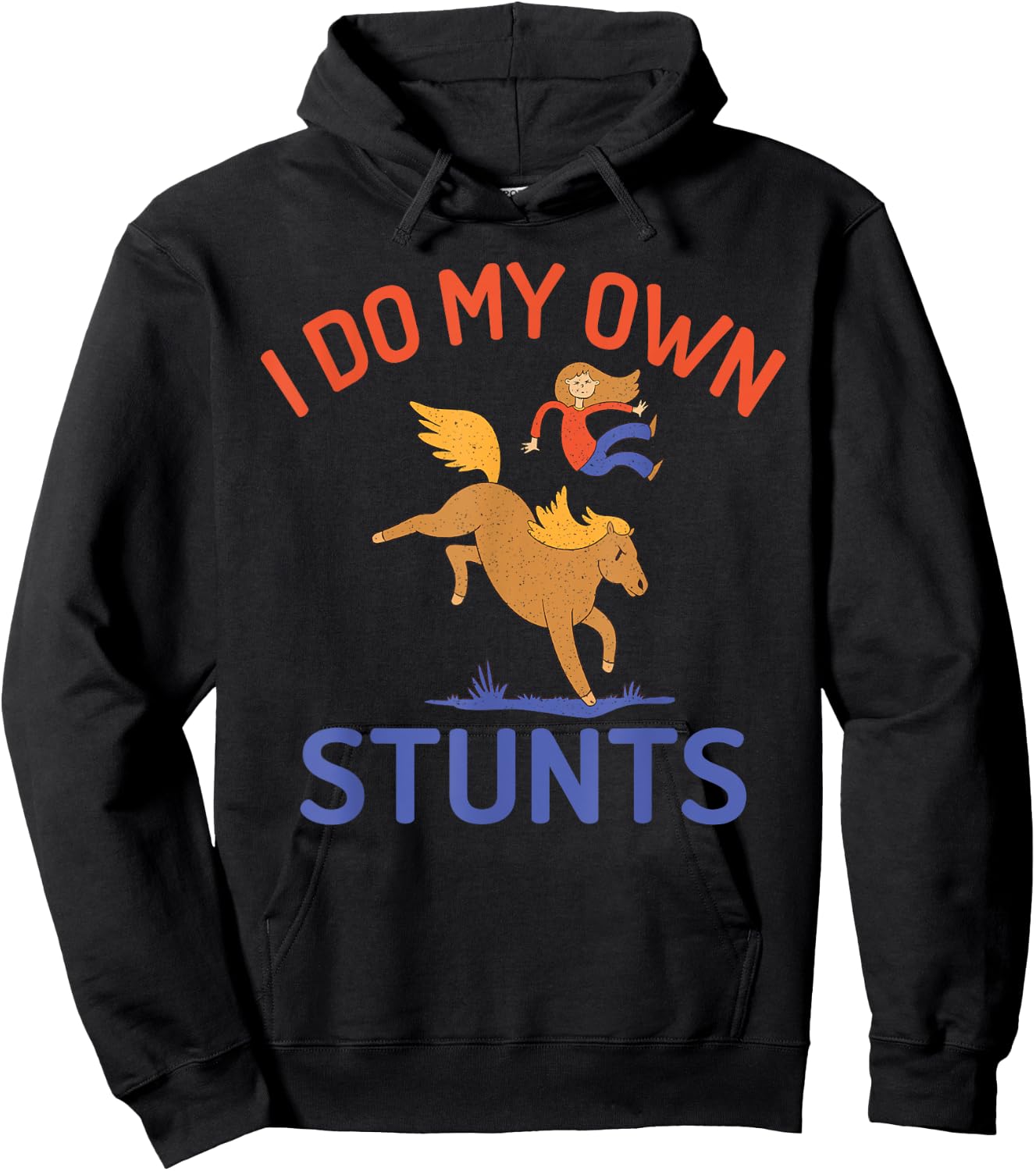 I do my own Stunts Horse Riding Hoodie - Hoodie | Black