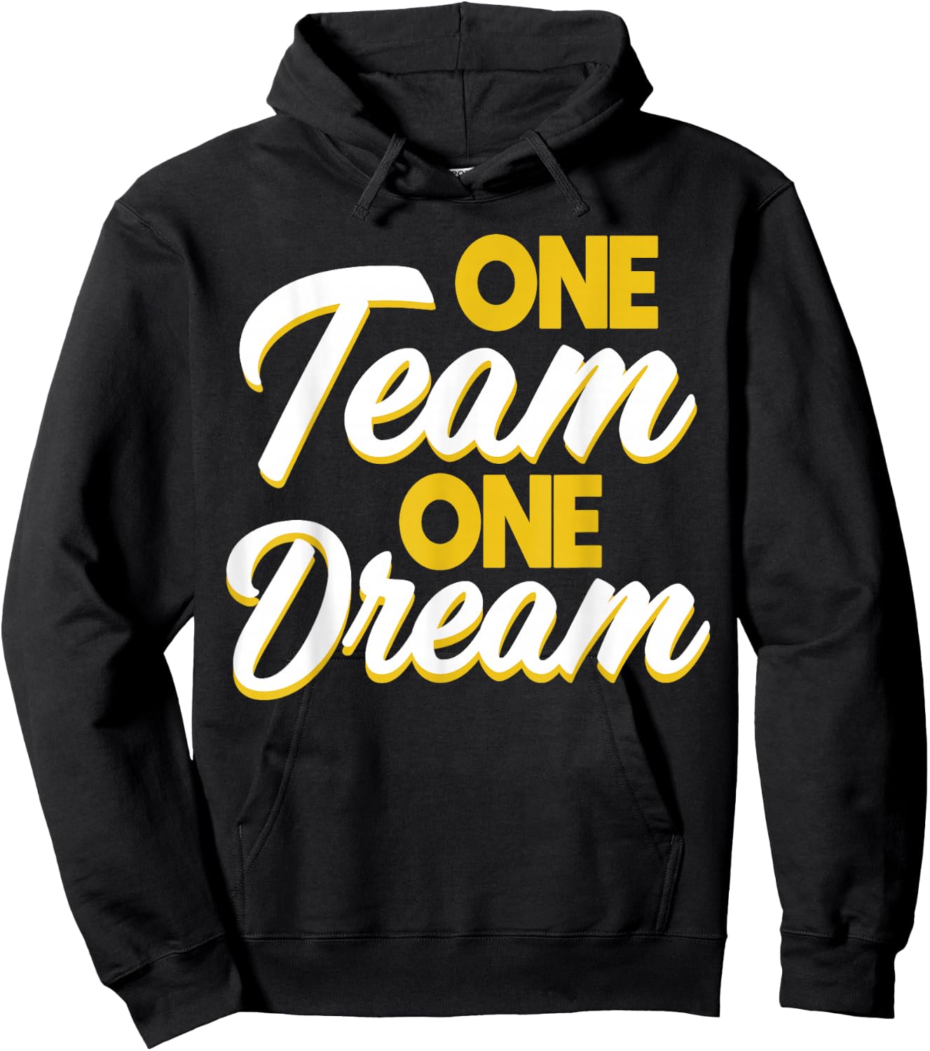 Trust Building Employee Trainer One Team One Dream - Adults & Kids - Black - Small - Short Sleeve - - Casual Modern - Business - Dream - Cotton Blend, Polyester Hoodie - Hoodie | Black