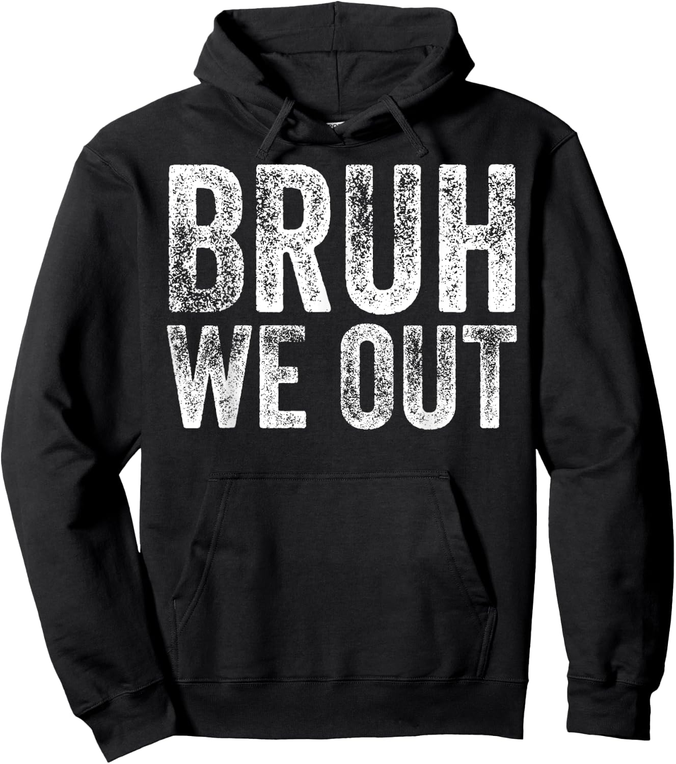 BRUH WE OUT GRADUATE Happy Graduation Student Retro Vintage Hoodie - Hoodie | Black