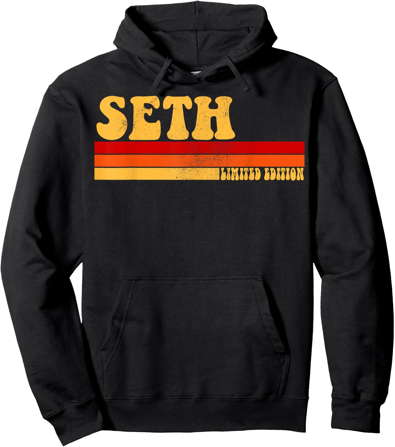 SETH Name Personalized Idea Men Retro Vintage SETH Hoodie - Hoodie | Black