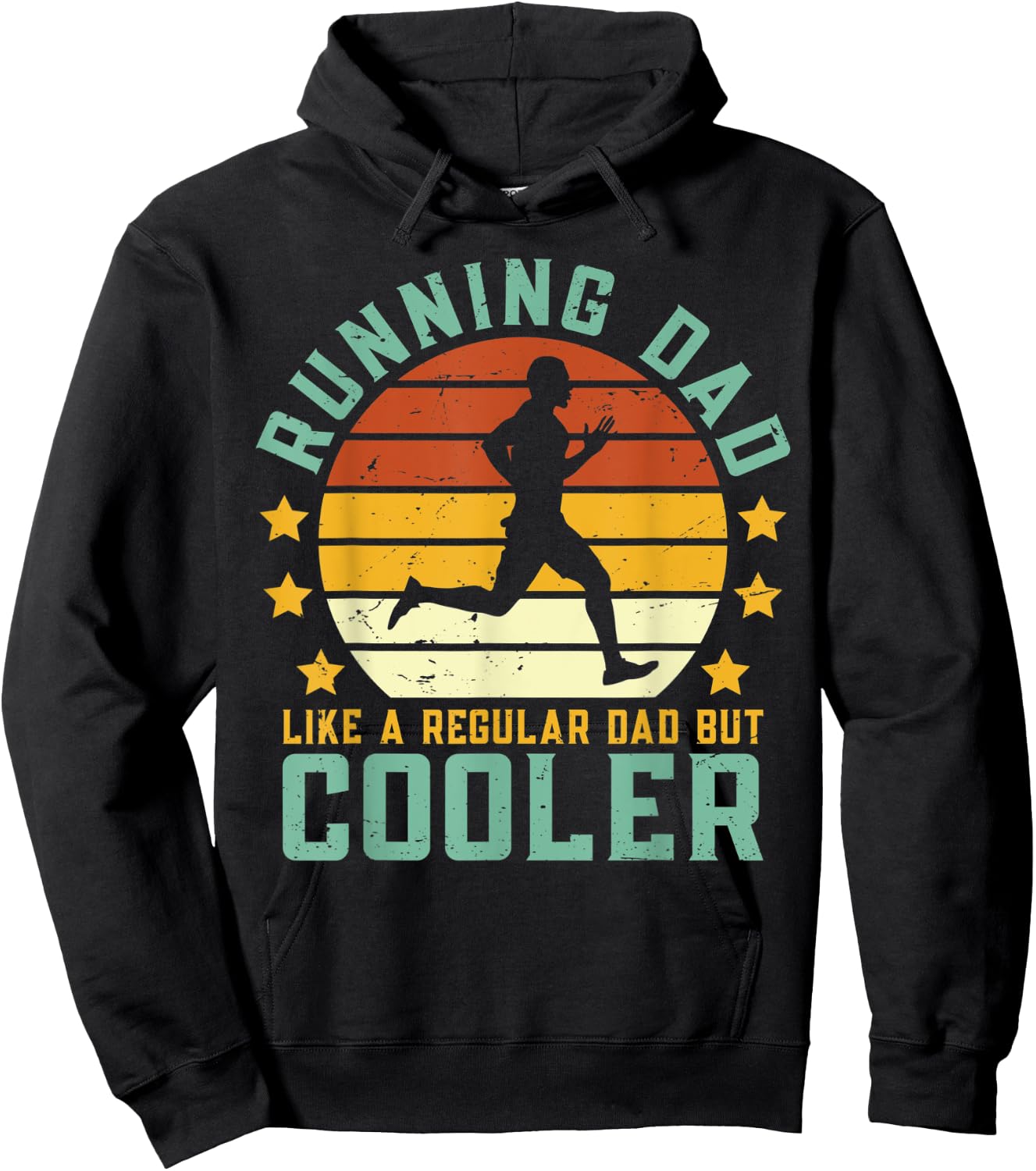 Running Dad | Funny Marathon Runner Father's Day Coach Hoodie - Hoodie | Black