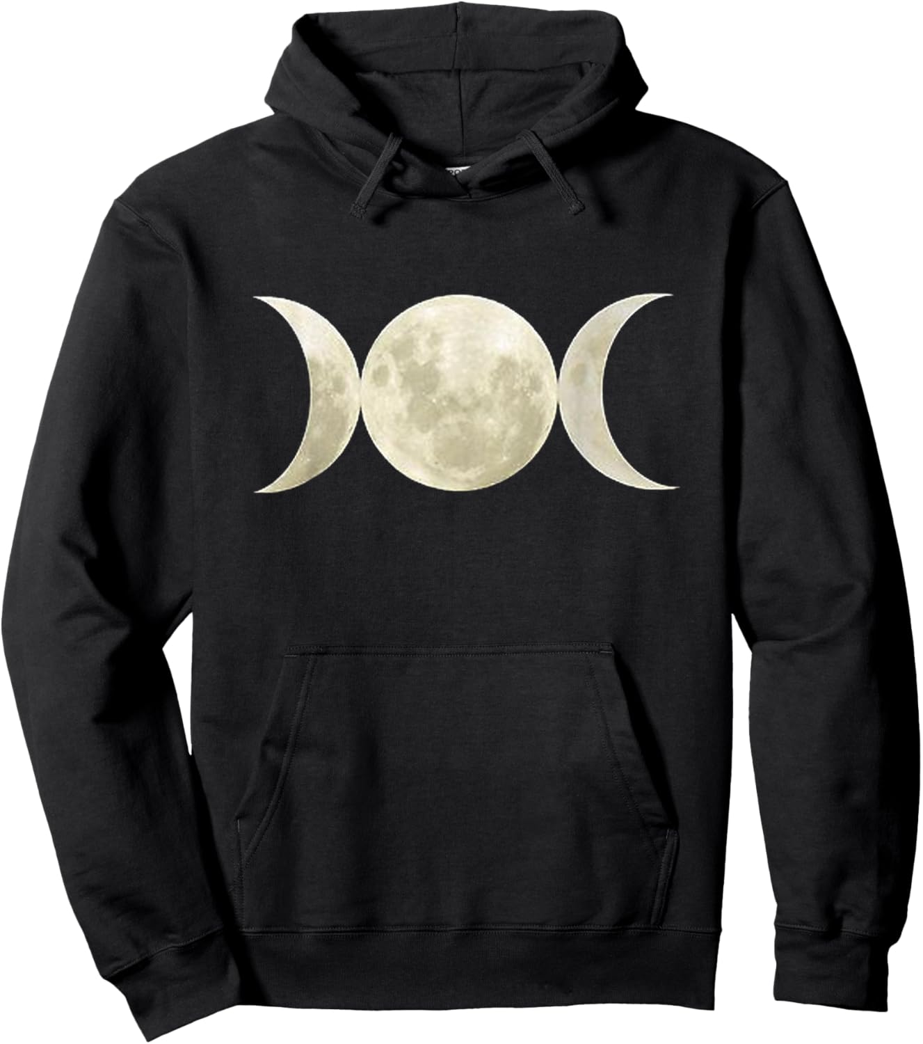 Triple Moon Goddess Symbol Hoodie - Hoodie | Black