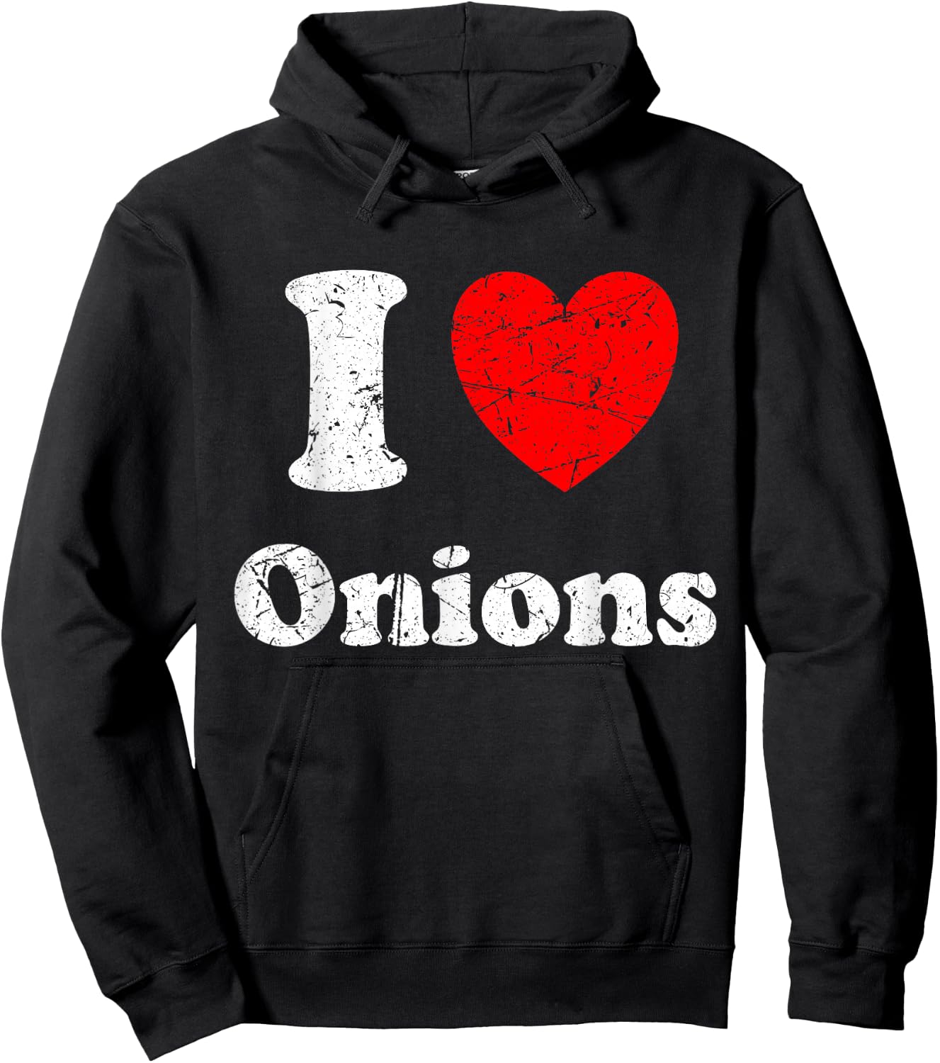 I Love Onions Graphic Hoodie - Hoodie | Black