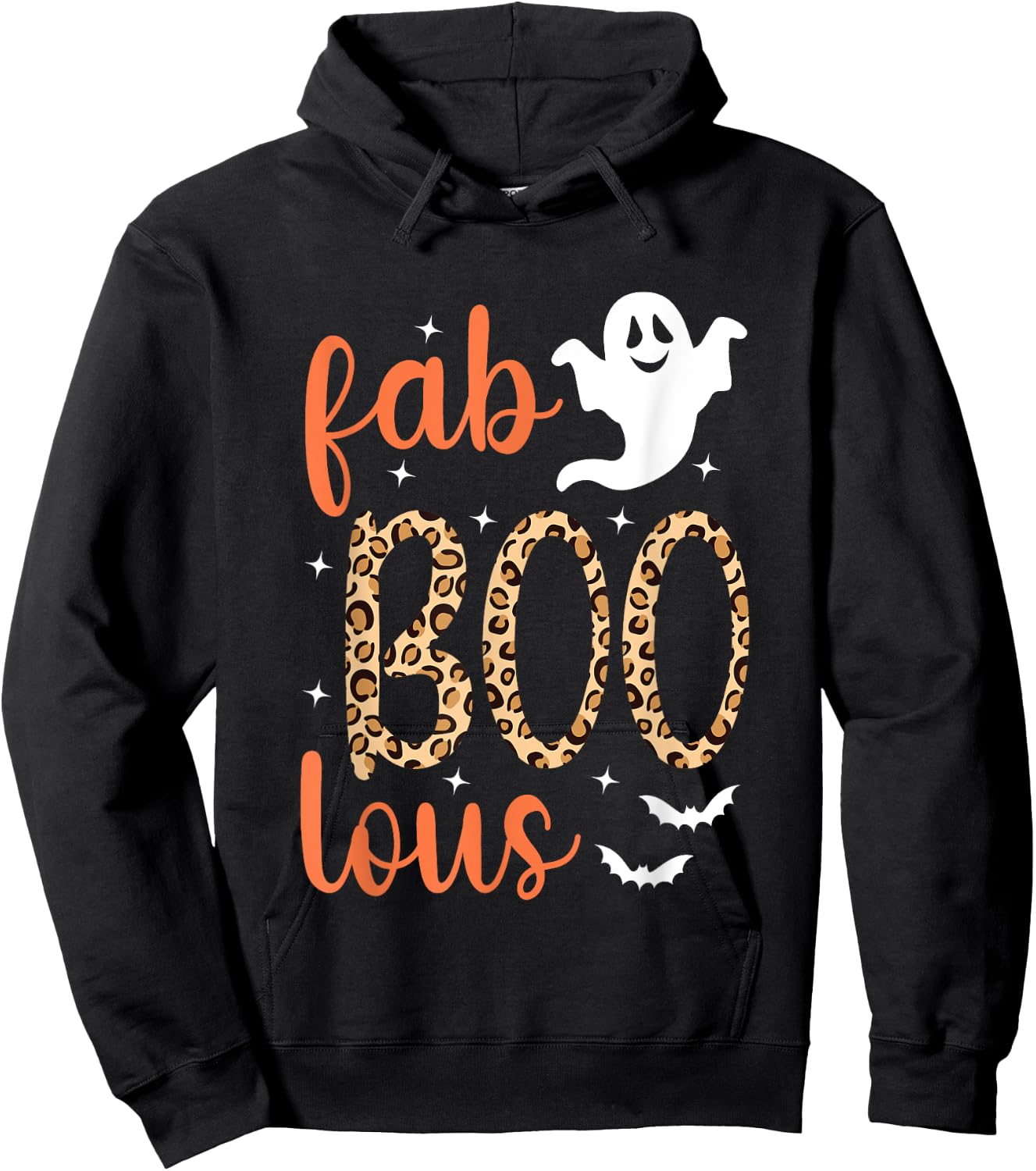 Fab Boo Lous Cute Ghost Halloween Fabulous Halloween Hoodie - Hoodie | Black