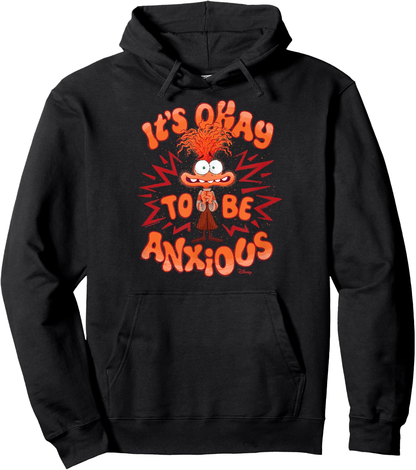 Inside Out 2 - Anxiety Character It's Okay To Be Anxious Hoodie - Hoodie | Black