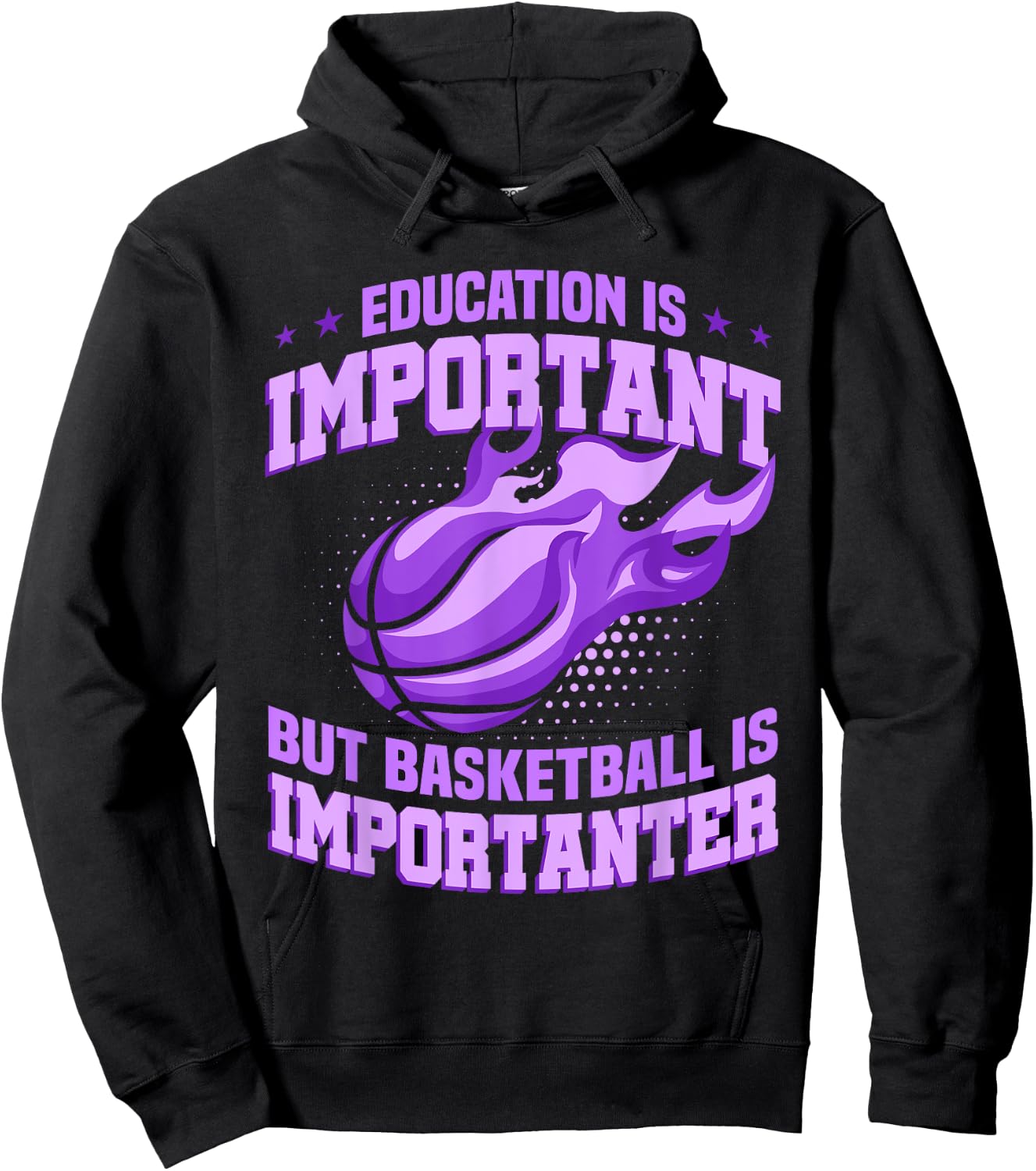 Basketball Girl Basketball Is Importanter Hoodie - Hoodie | Black