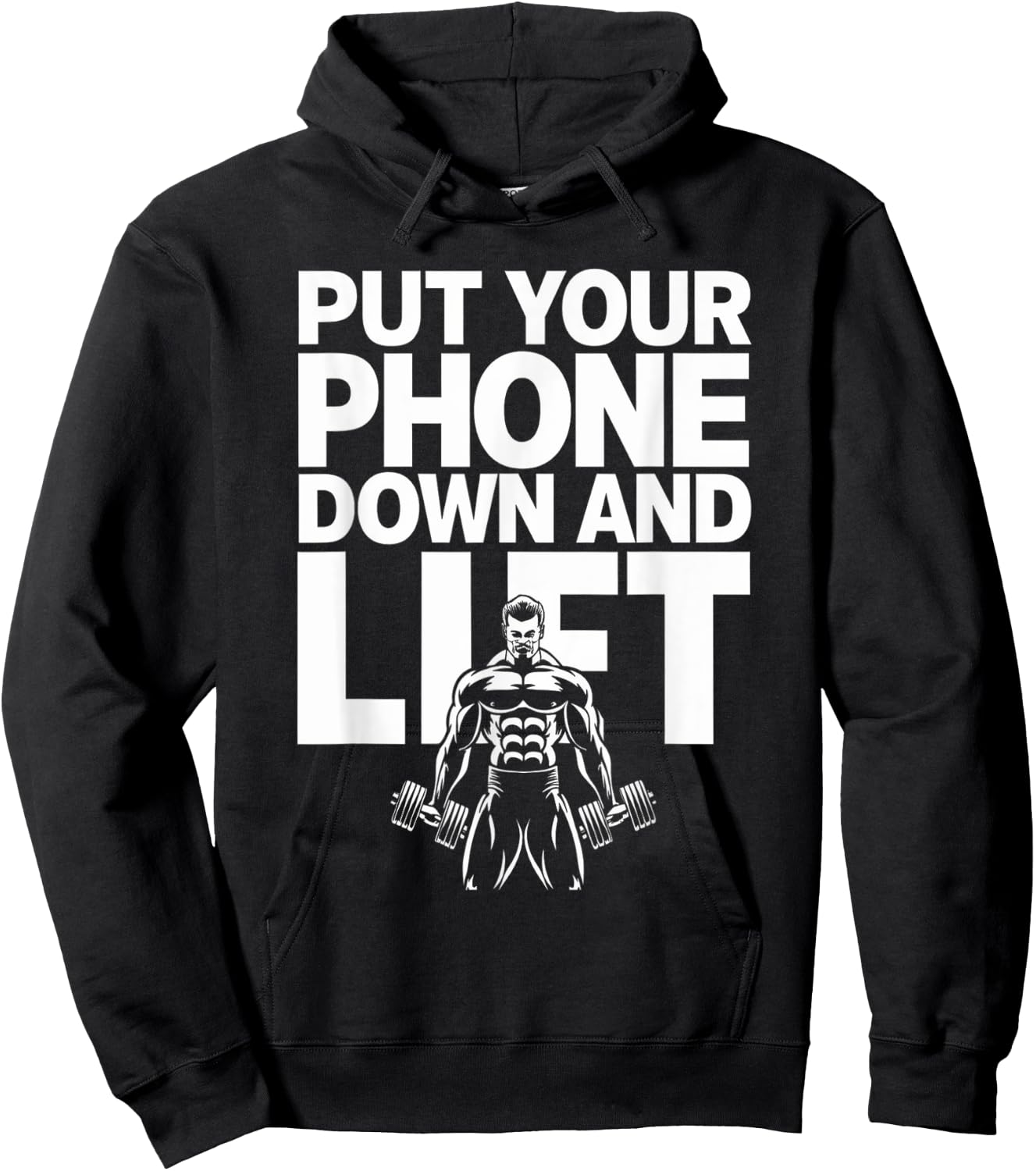 Put Your Phone Down And Lift Gym Etiquette Fitness Rules Hoodie - Hoodie | Black