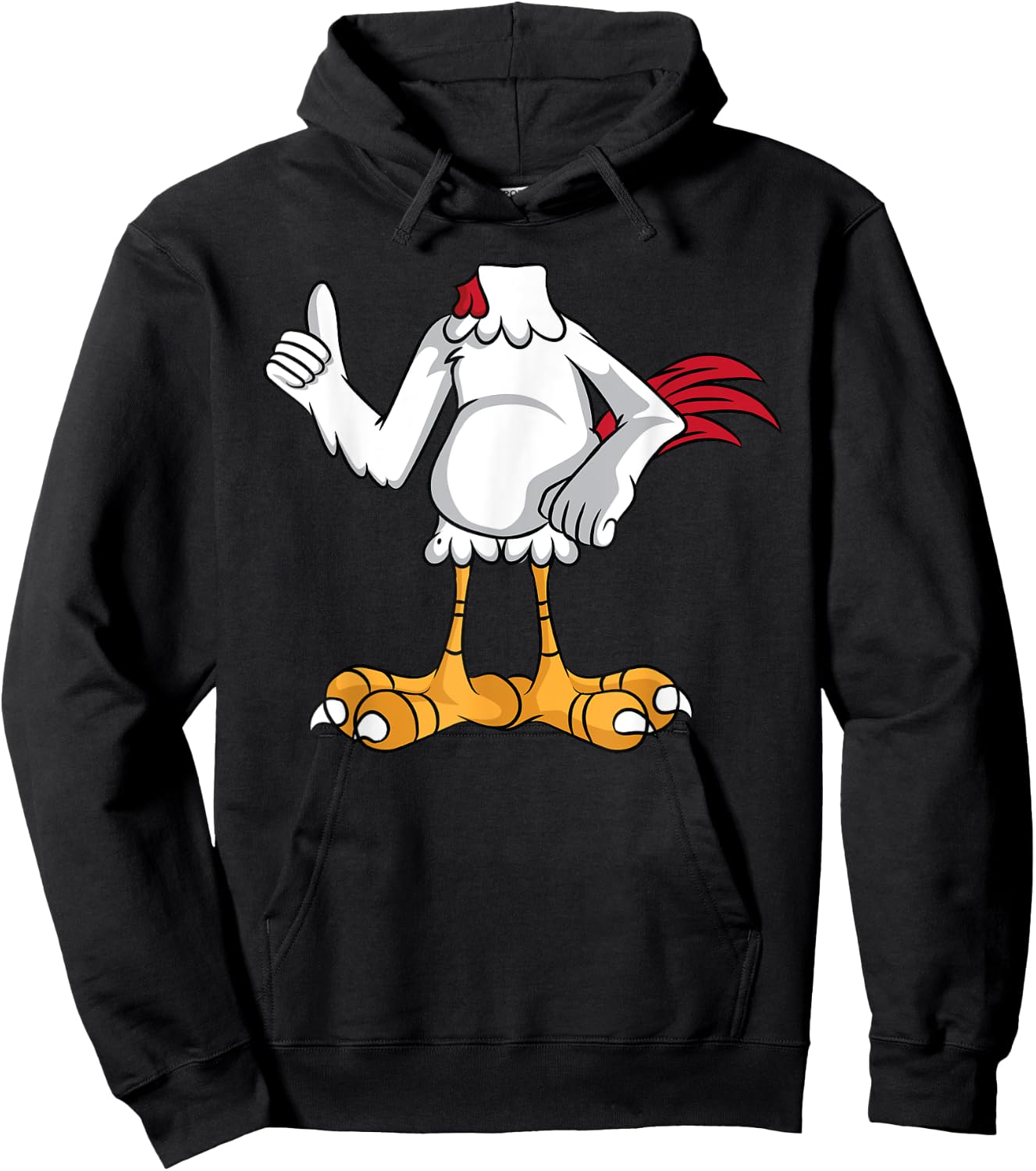 Chicken Costume Halloween Easy Cosplay Last Minute Outfit Hoodie - Hoodie | Black