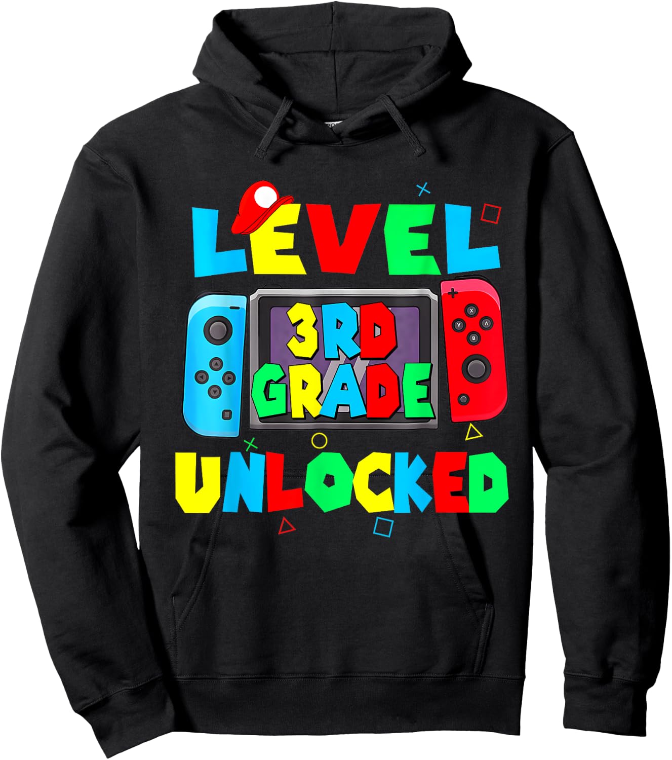 Level 3rd grade unlocked back to school video game 3rd grade Hoodie - Hoodie | Black