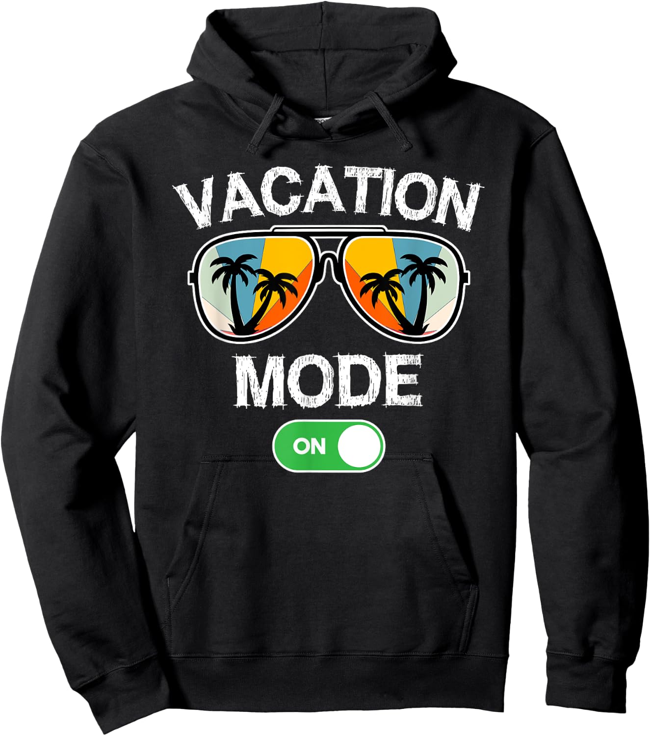 Vacation Mode On Sunglasses Retro Funny Family Matching Hoodie - Hoodie | Black
