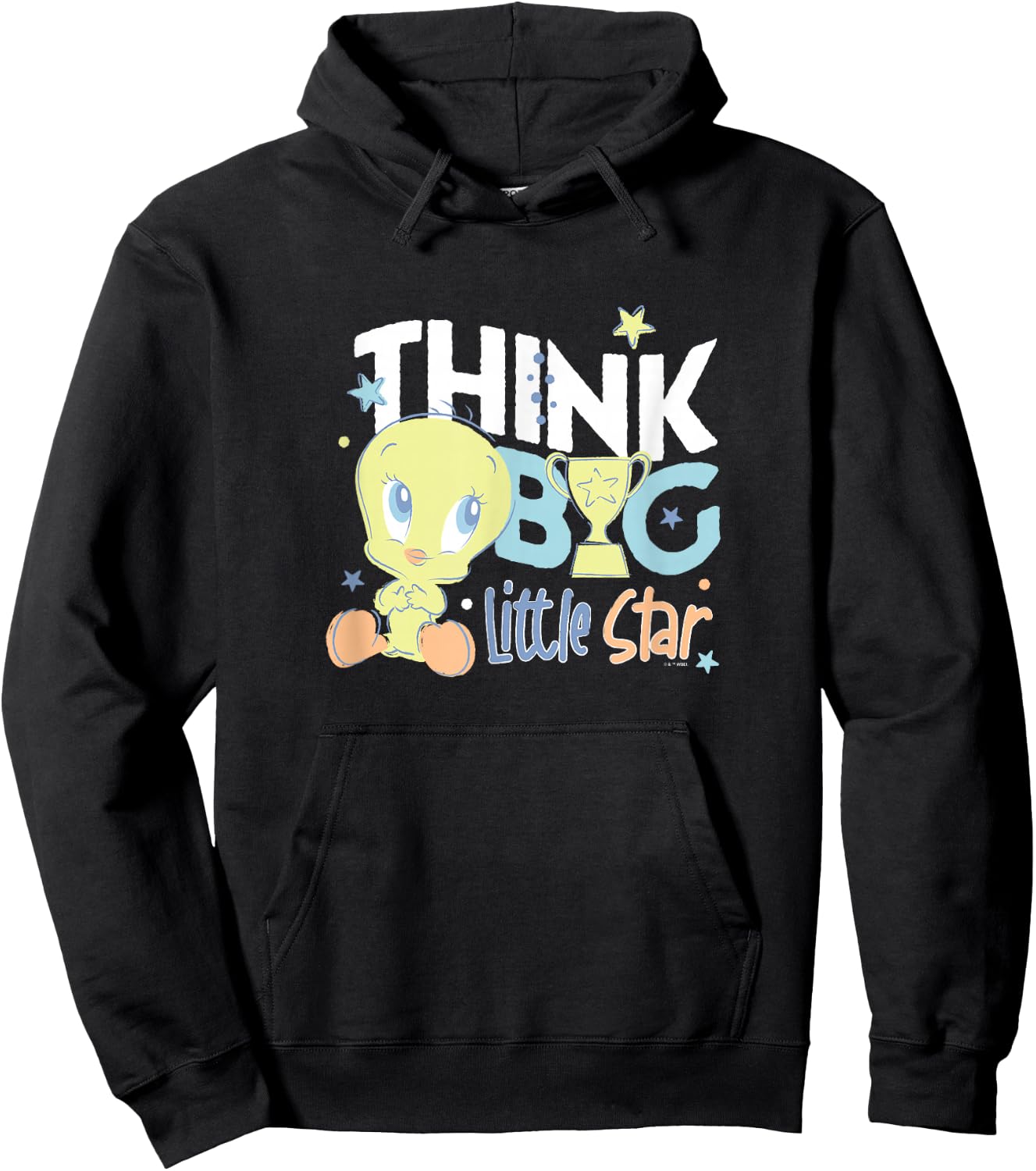 Looney Tunes Think Big Little Star Tweety Bird Stars Logo Hoodie - Hoodie | Black