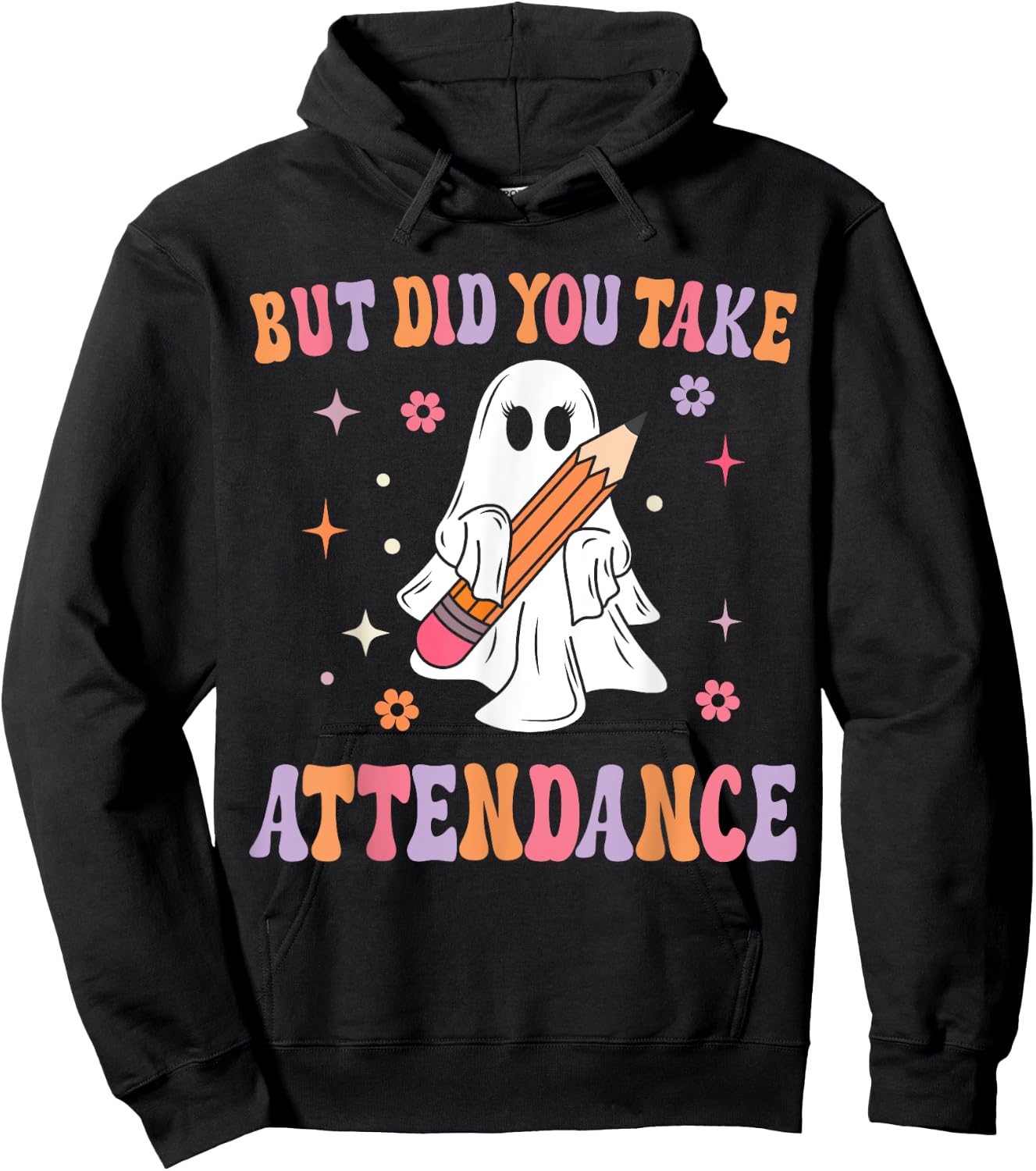 School Attendance Clerk Halloween Fun School Admin Secretary Hoodie - Hoodie | Black