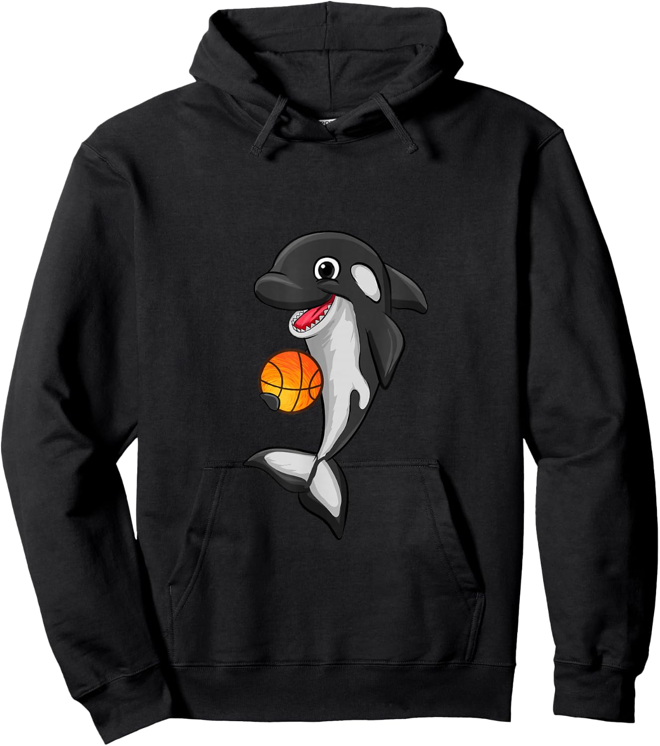 Basketball Love Killer Whale Orca Lover Animal Funny Hoodie - Hoodie | Black