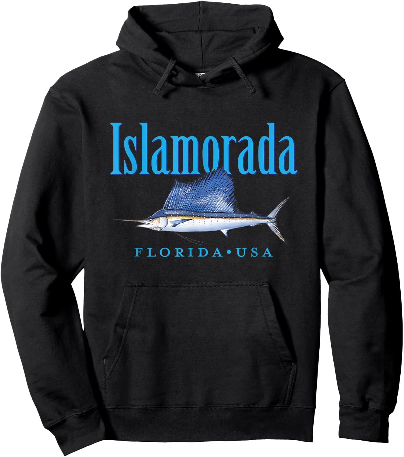 Islamorada Florida Keys Sailfish Design Hoodie - Hoodie | Black