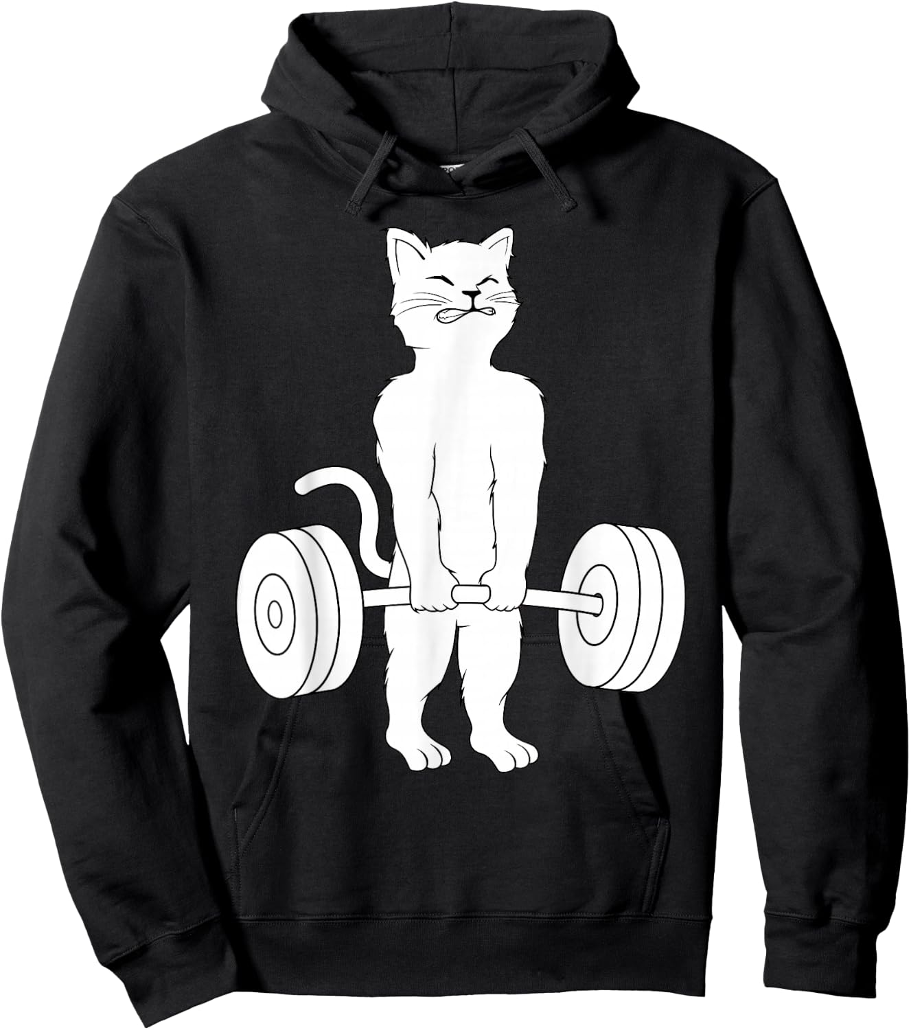 Cat Deadlift Shirt Powerlifting Kitty Weightlifting Cat Hoodie - Hoodie | Black