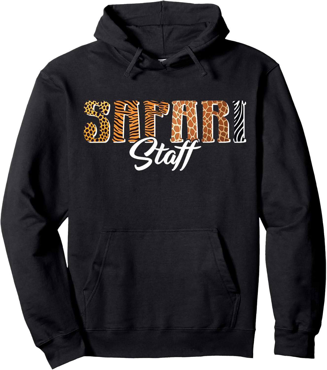 Safari Staff Wild Zoo Jungle Animal Birthday Matching Family Hoodie - Hoodie | Black
