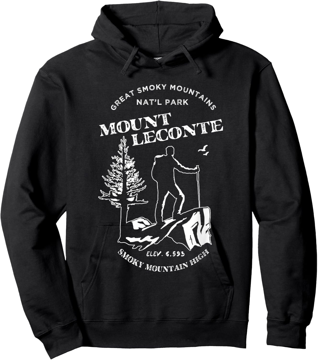 Mt. Leconte Shirt - Great Smoky Mountains Hoodie - Hoodie | Black