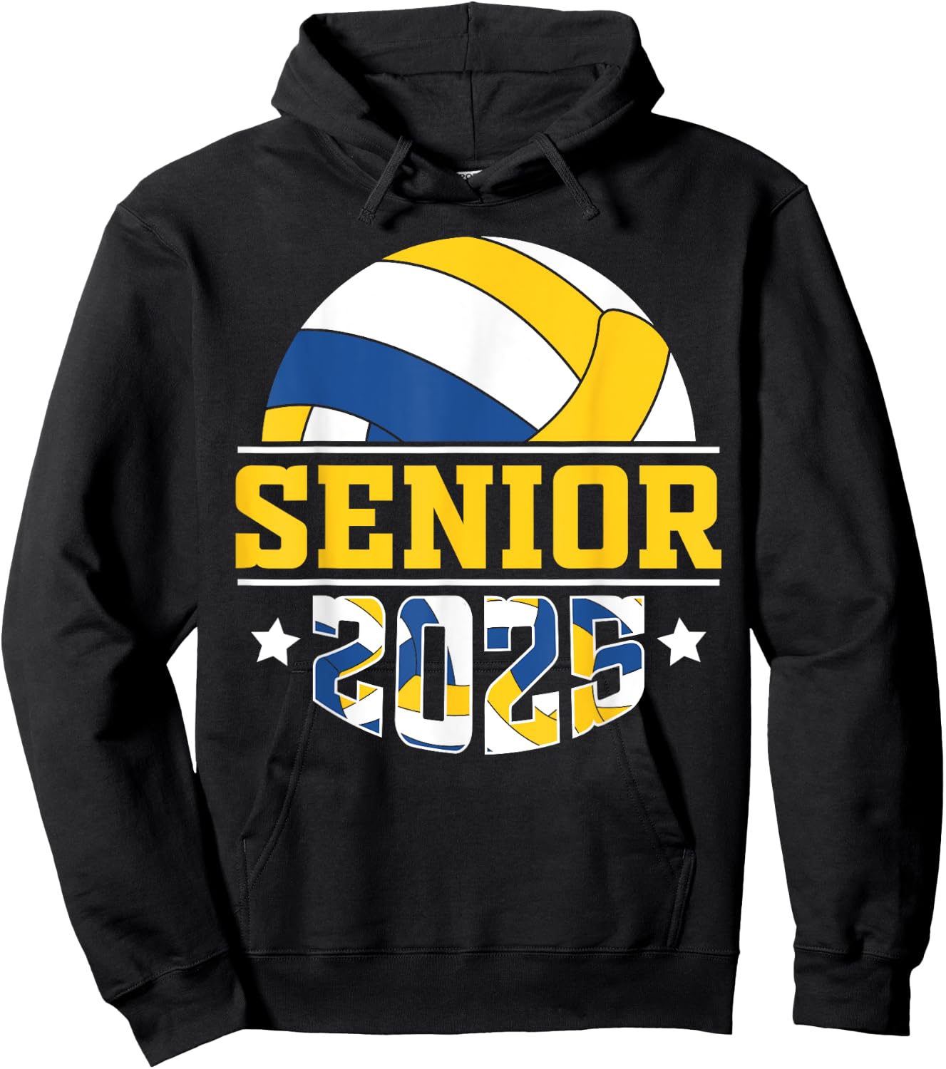 Volleyball senior 2025 senior year class of 25 graduation Hoodie - Hoodie | Black