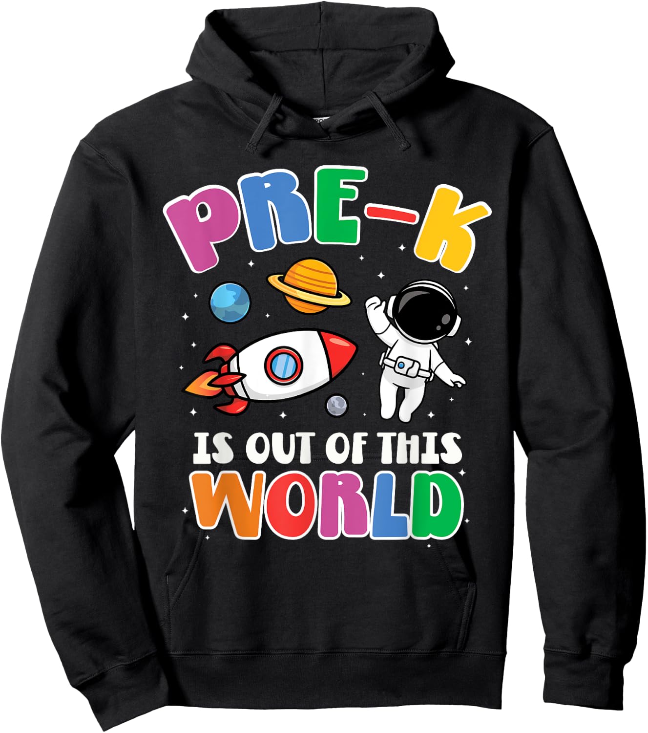 Pre-K Student Teacher Astronaut Space Back To School Hoodie - Hoodie | Black