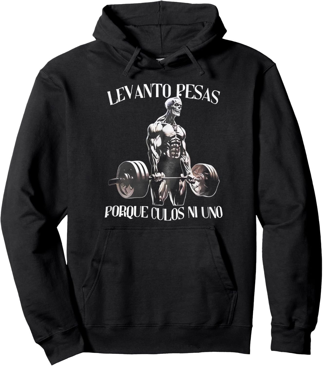 Calacas Chidas Gym Con Frases Sarcasticas Funny Saying Hoodie - Hoodie | Black
