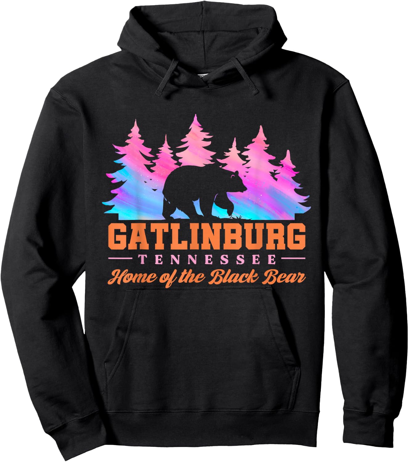 Gatlinburg Tennessee Home Of The Black Bear Hoodie - Hoodie | Black