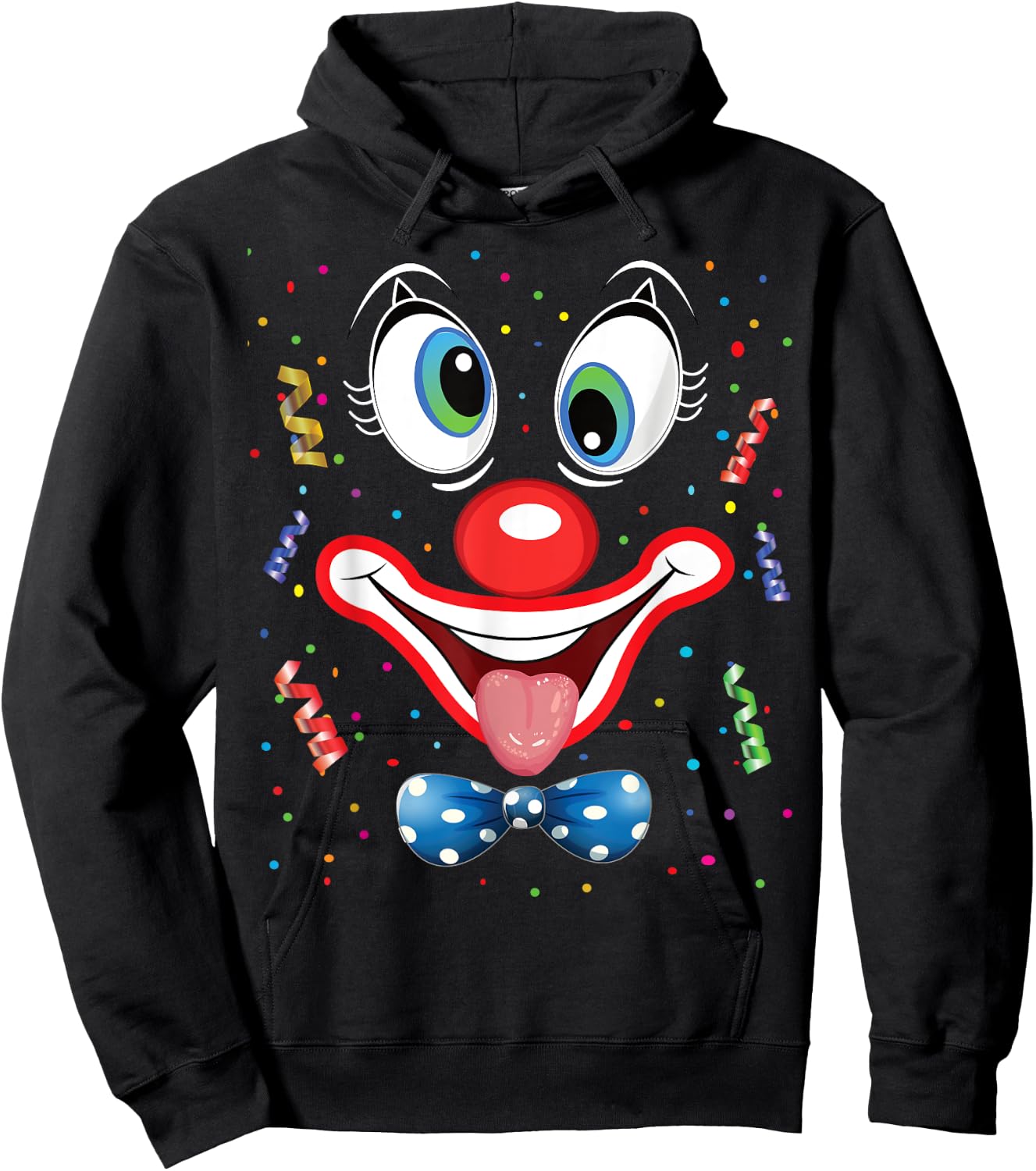 Carnival Clown Face Circus Costume Kids Men Women Carnivals Hoodie - Hoodie | Black