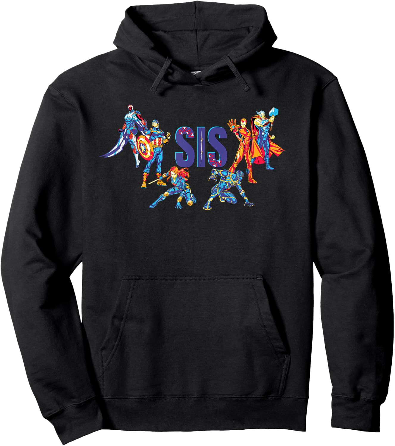 Marvel Super Heroes Avengers Family Vacation Trip Sis Hoodie - Hoodie | Black