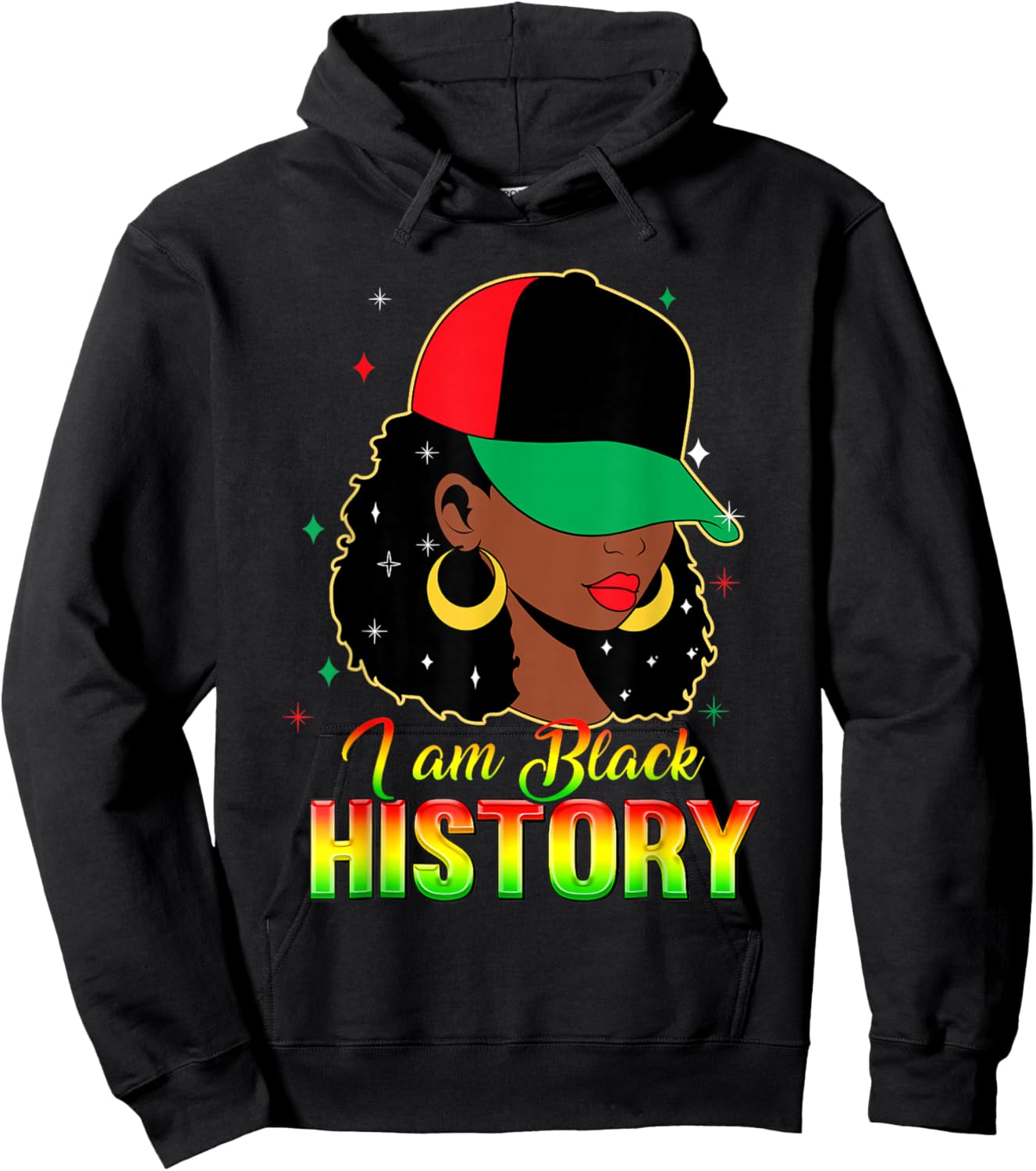 I Am Black History Month Loc'd Girl Black Women Celebration Hoodie - Hoodie | Black