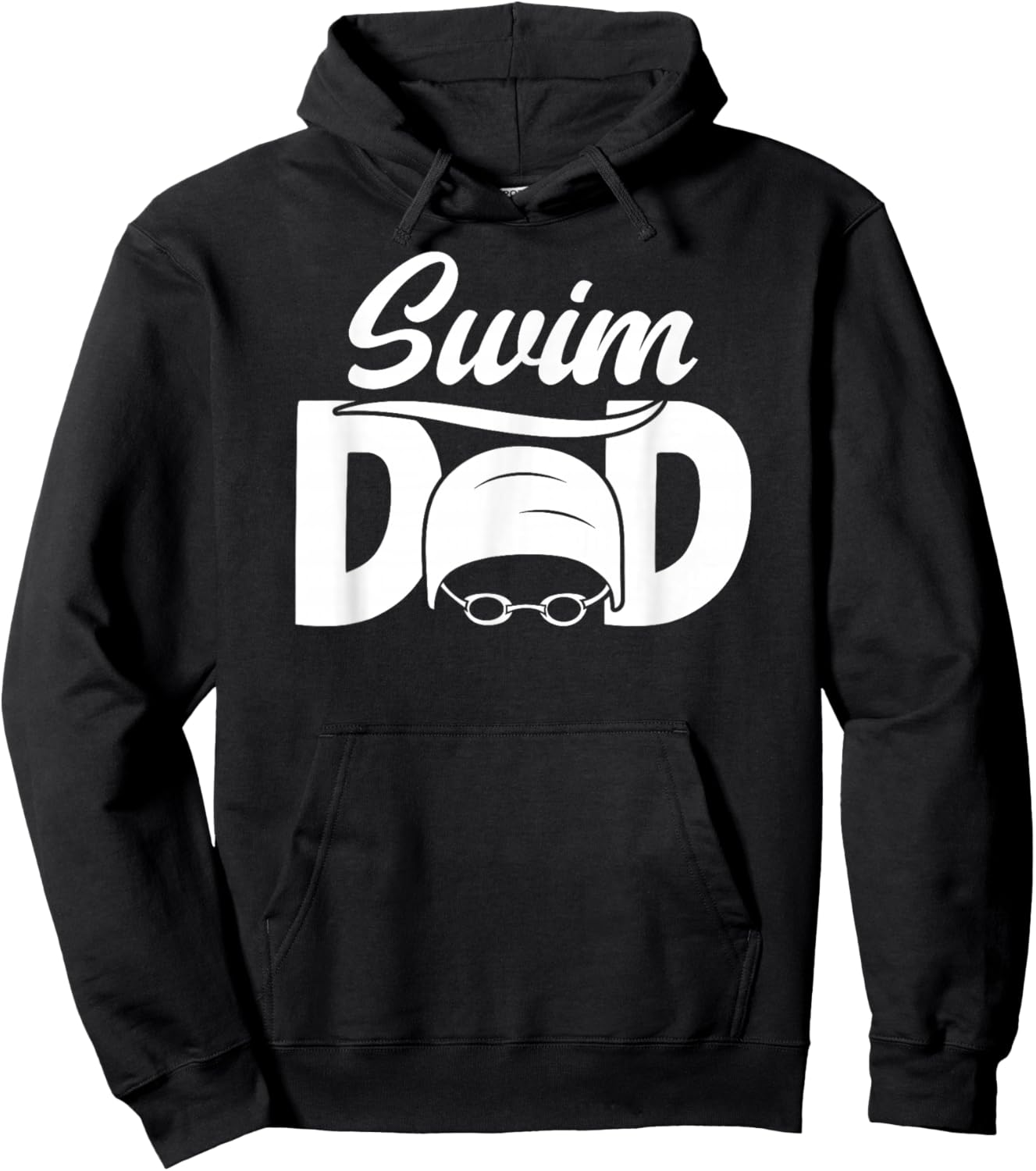 Swim Dad Proud Swimming Dad Of A Swimmer Dad Swim Father Hoodie - Hoodie | Black