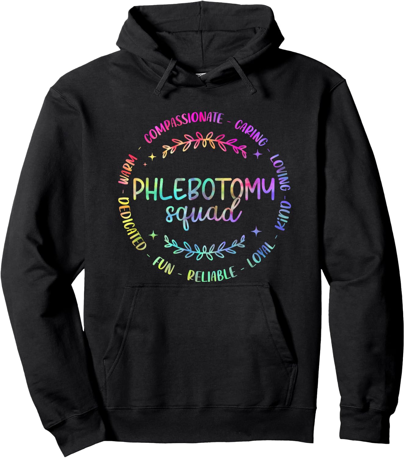 Phlebotomy Squad Phlebotomist Tie Dye Design For Nurse Hoodie - Hoodie | Black