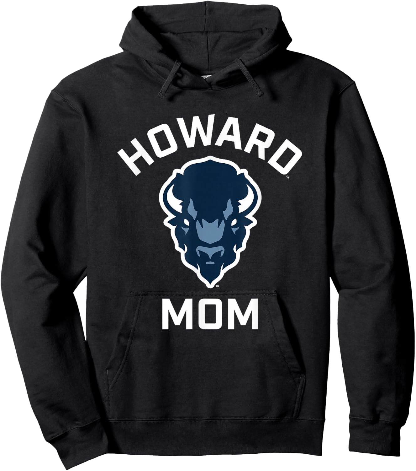 Howard University Bison Arched Mom Hoodie - Hoodie | Black