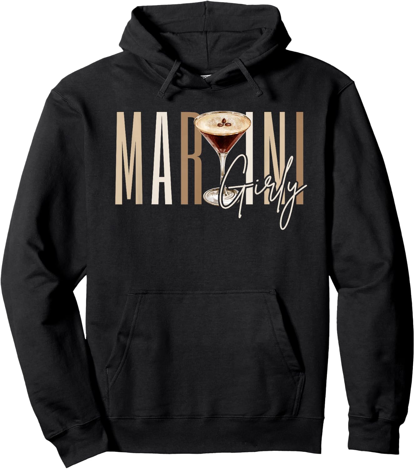 Martini Girly Espresso Martini Time Caffeine Vintage Hoodie - Hoodie | Black